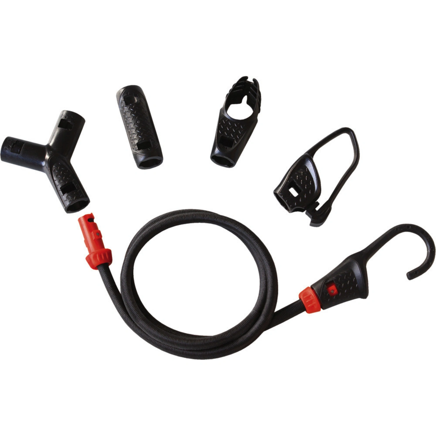 Bungee-Set, bis zu 40 kg tragfähig, Kunststoff/Stahl