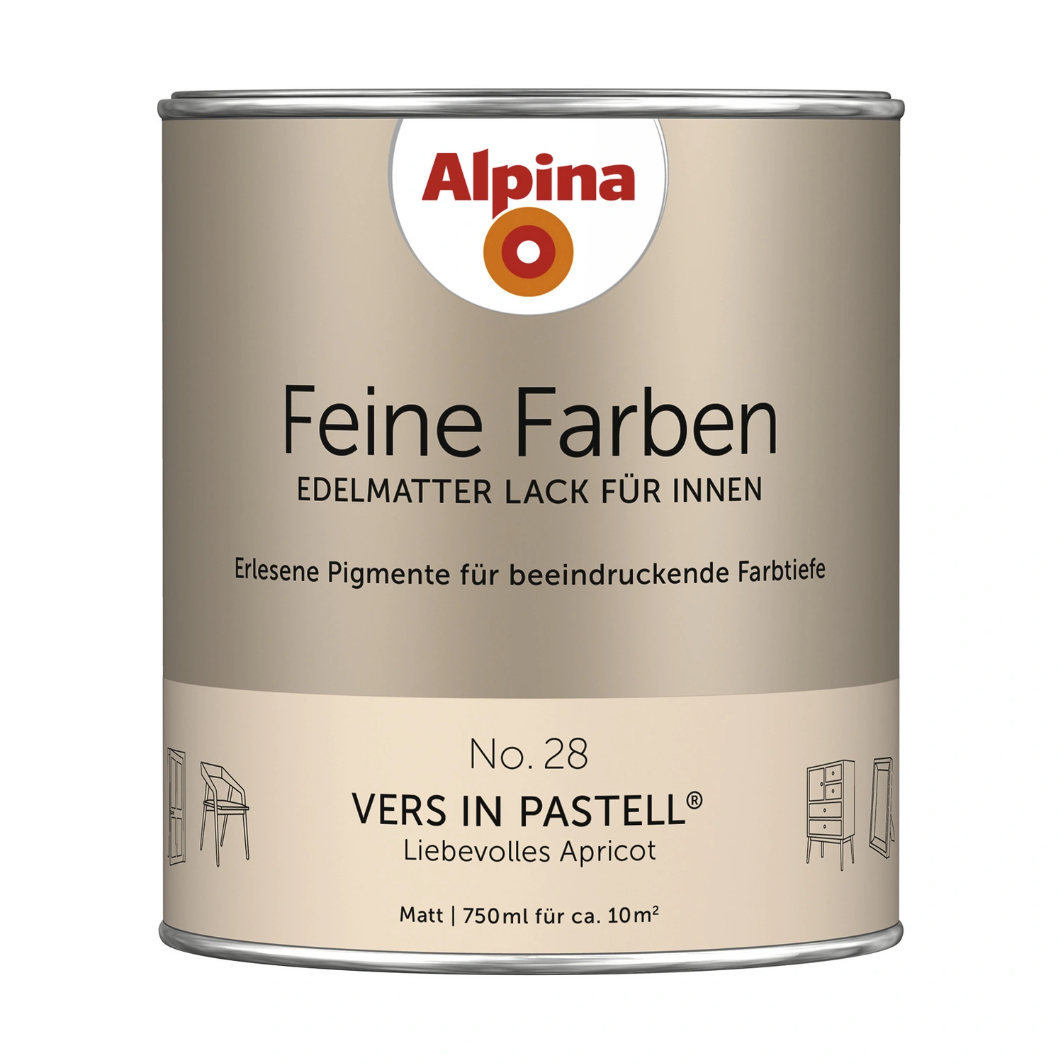 Buntlack »Feine Farben«, 0,75 l, apricot