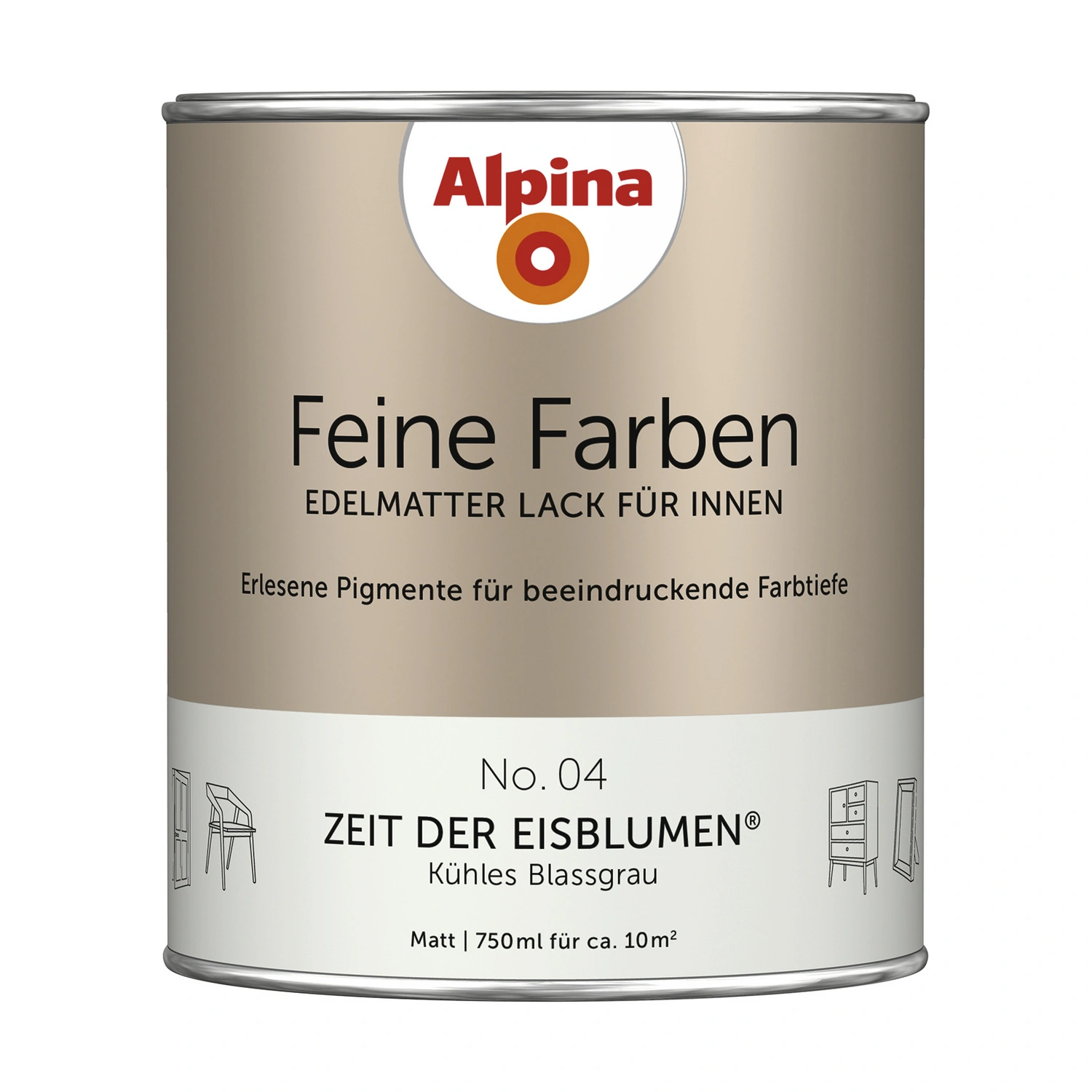 Buntlack »Feine Farben«, 0,75 l, blassgrau