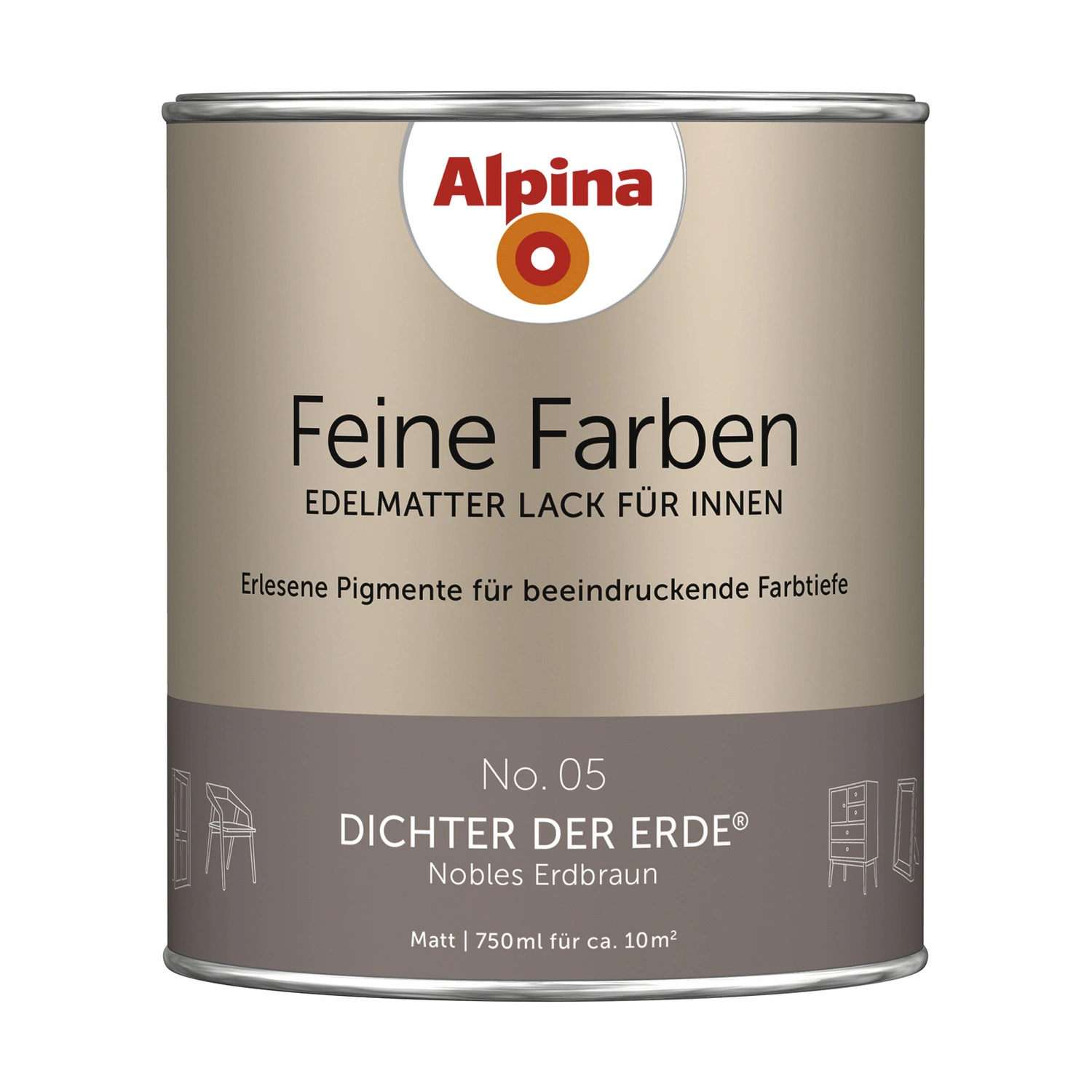 Buntlack »Feine Farben«, 0,75 l, erdbraun