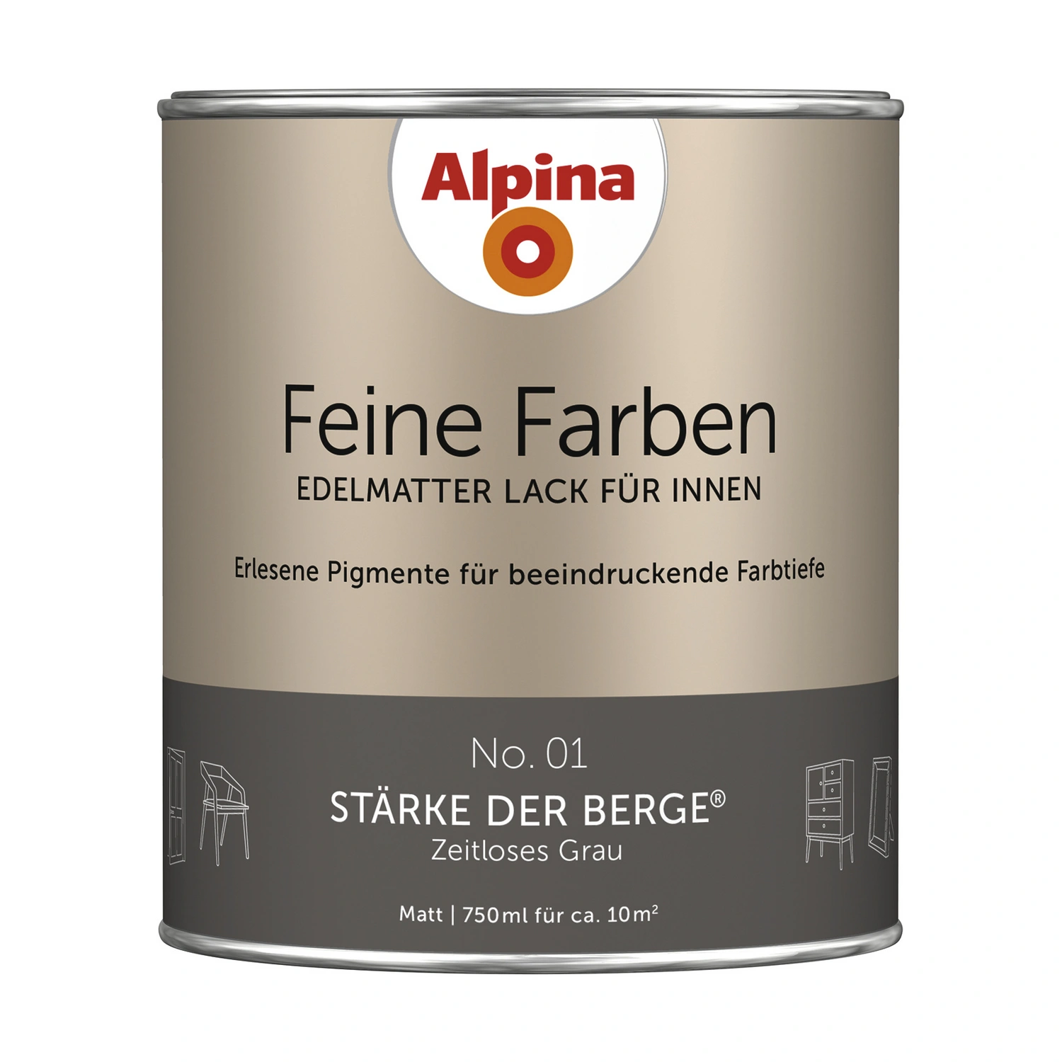 Buntlack »Feine Farben«, 0,75 l, grau