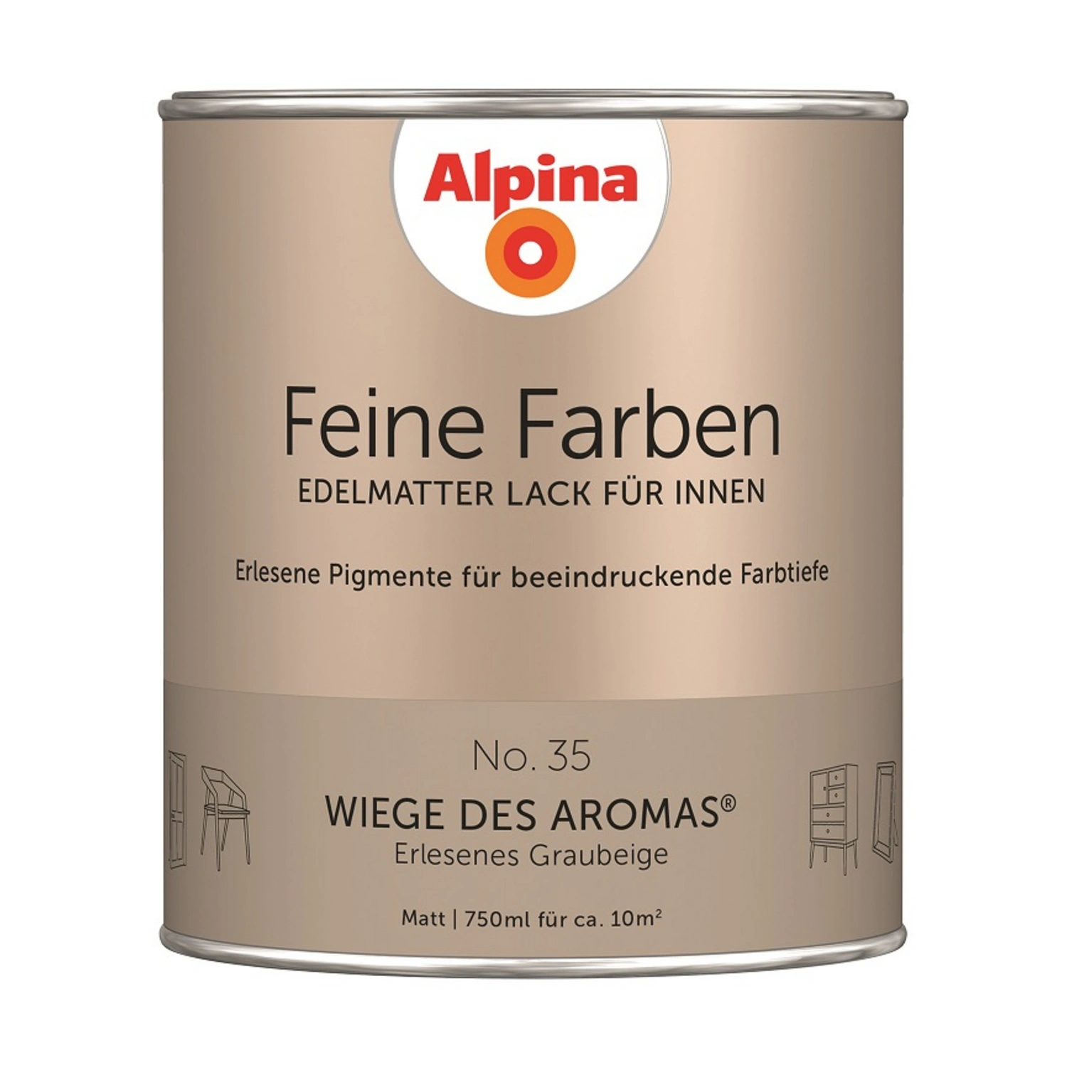 Buntlack »Feine Farben«, 0,75 l, graubeige