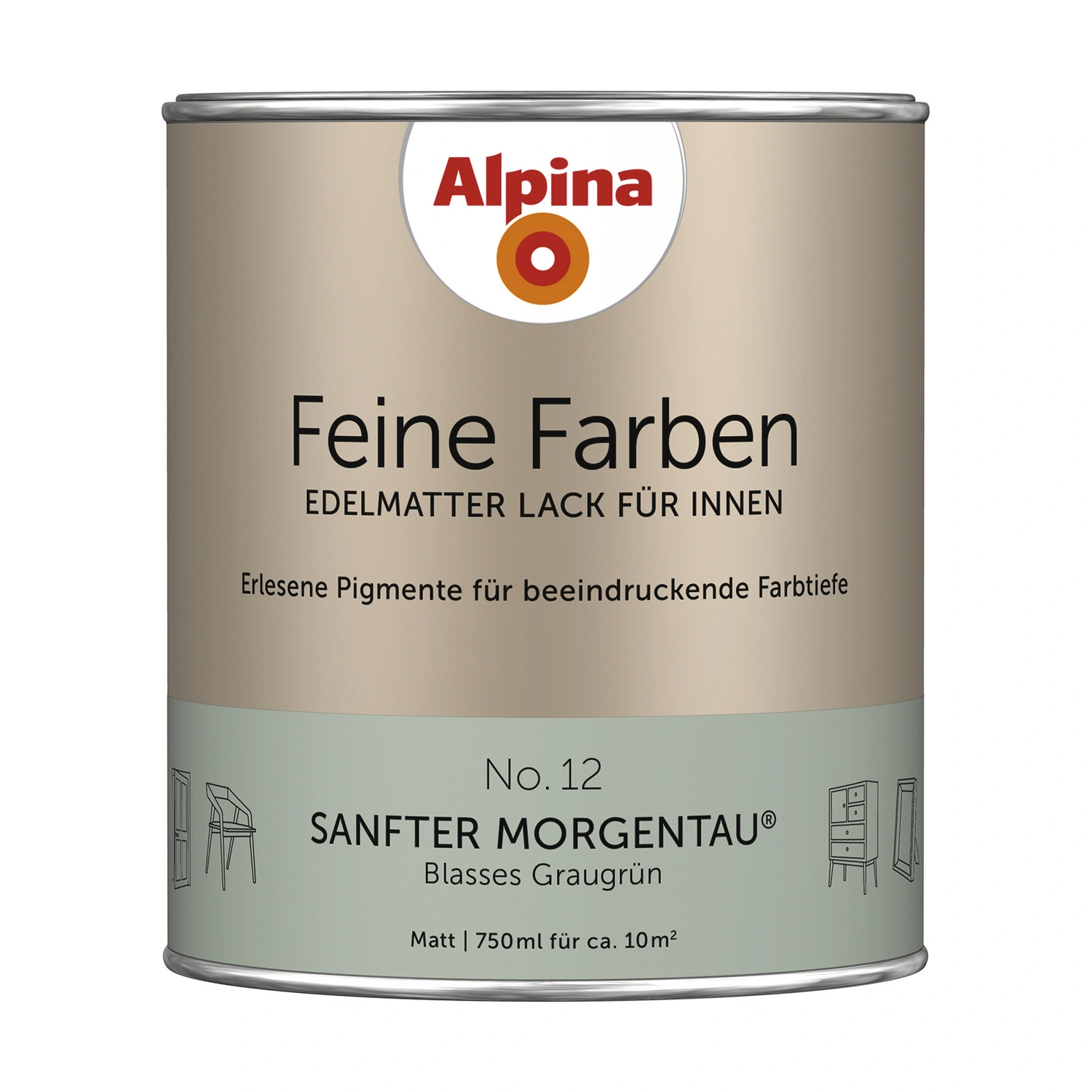 Buntlack »Feine Farben«, 0,75 l, graugrün