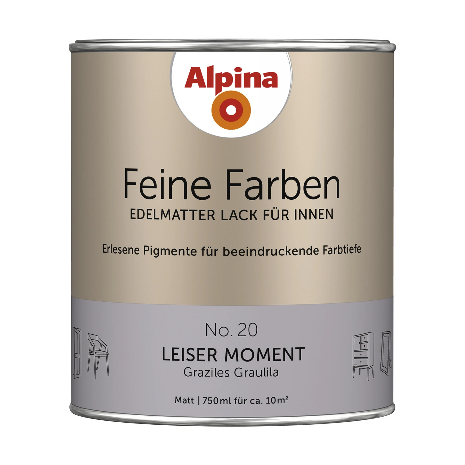 Buntlack »Feine Farben«, 0,75 l, graulila