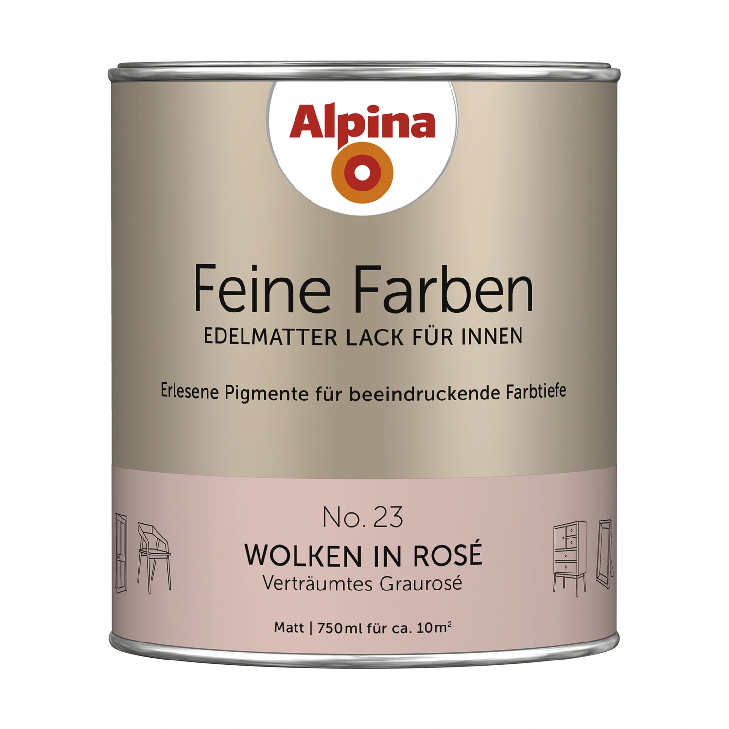 Buntlack »Feine Farben«, 0,75 l, graurose
