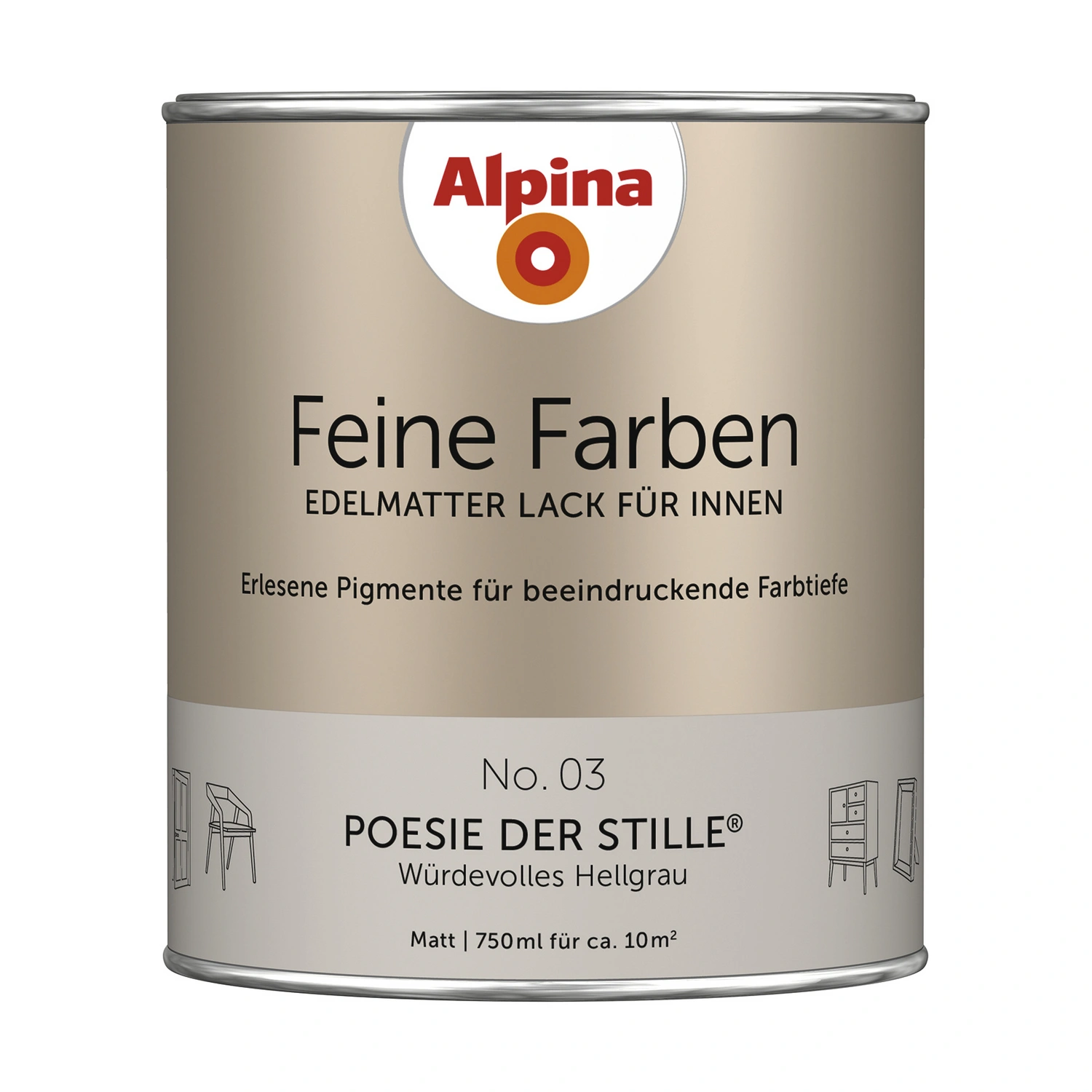 Buntlack »Feine Farben«, 0,75 l, hellgrau