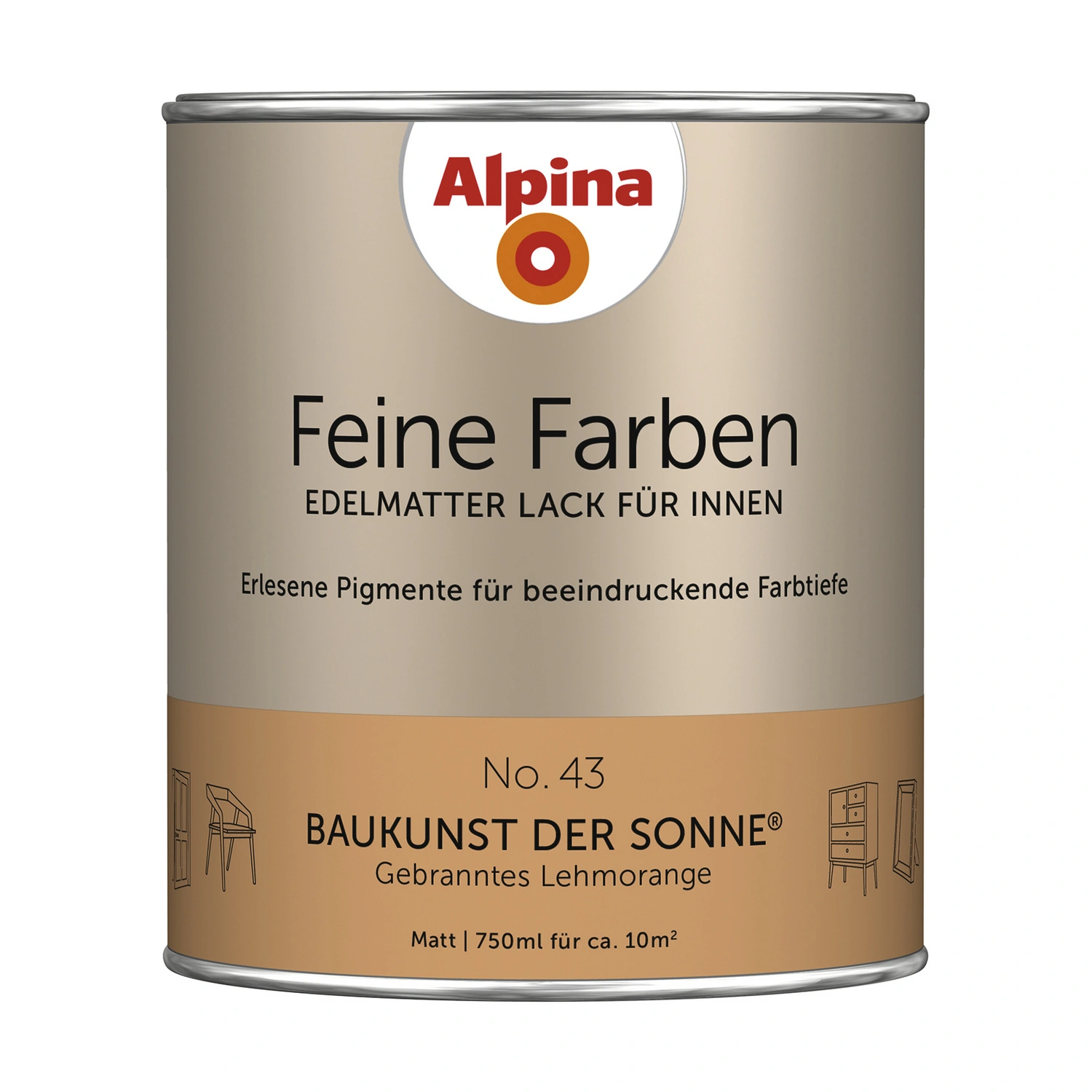 Buntlack »Feine Farben«, 0,75 l, lehmorange