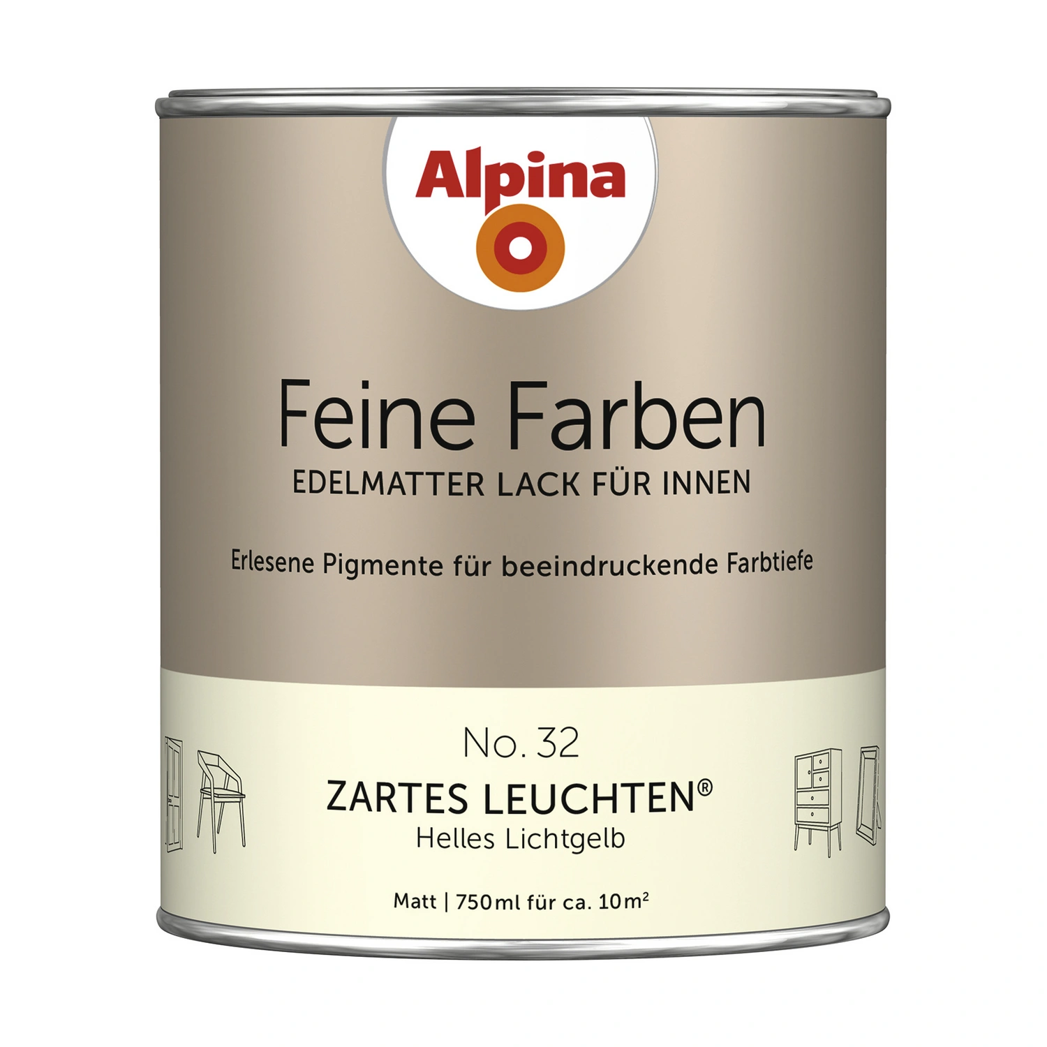Buntlack »Feine Farben«, 0,75 l, lichtgelb
