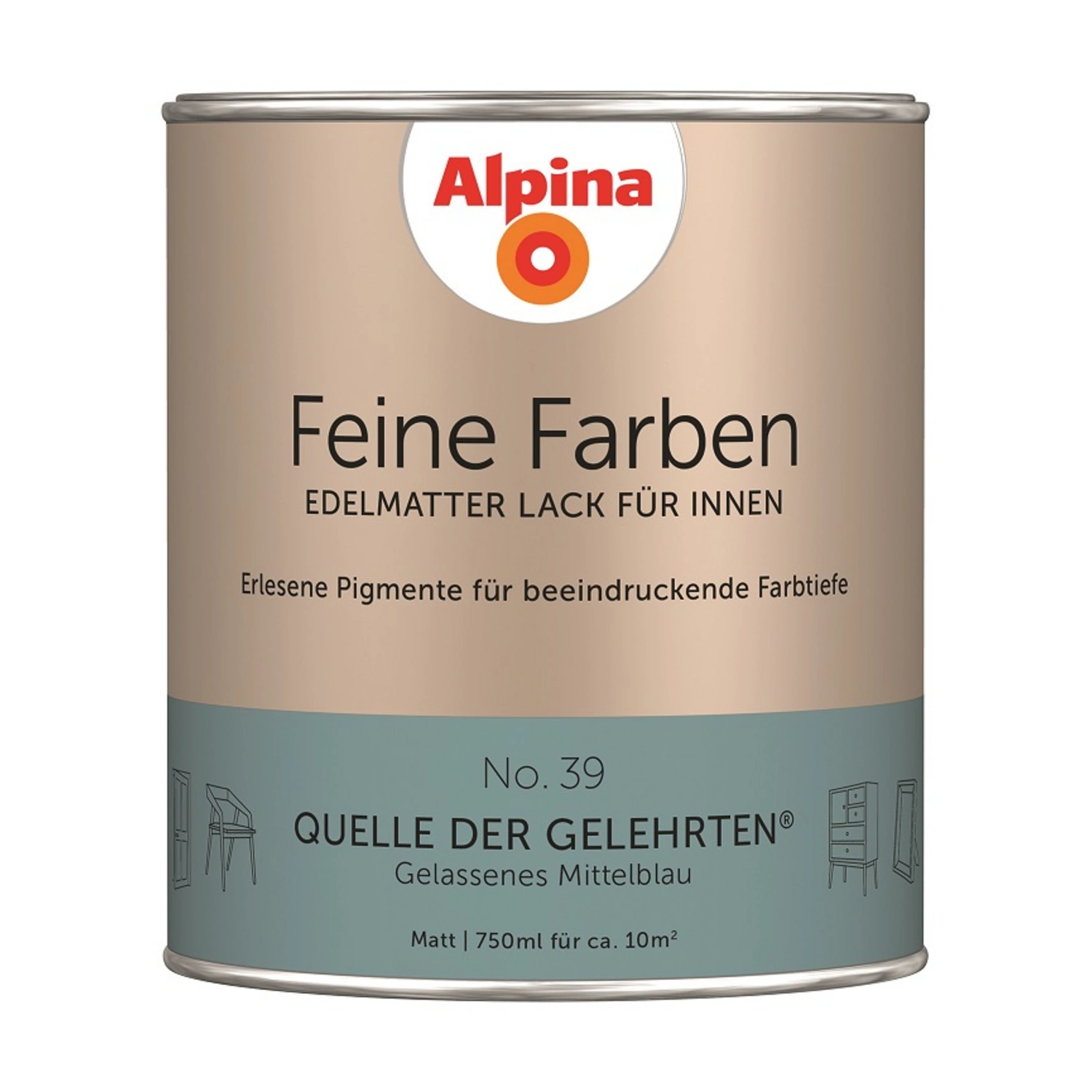 Buntlack »Feine Farben«, 0,75 l, mittelblau