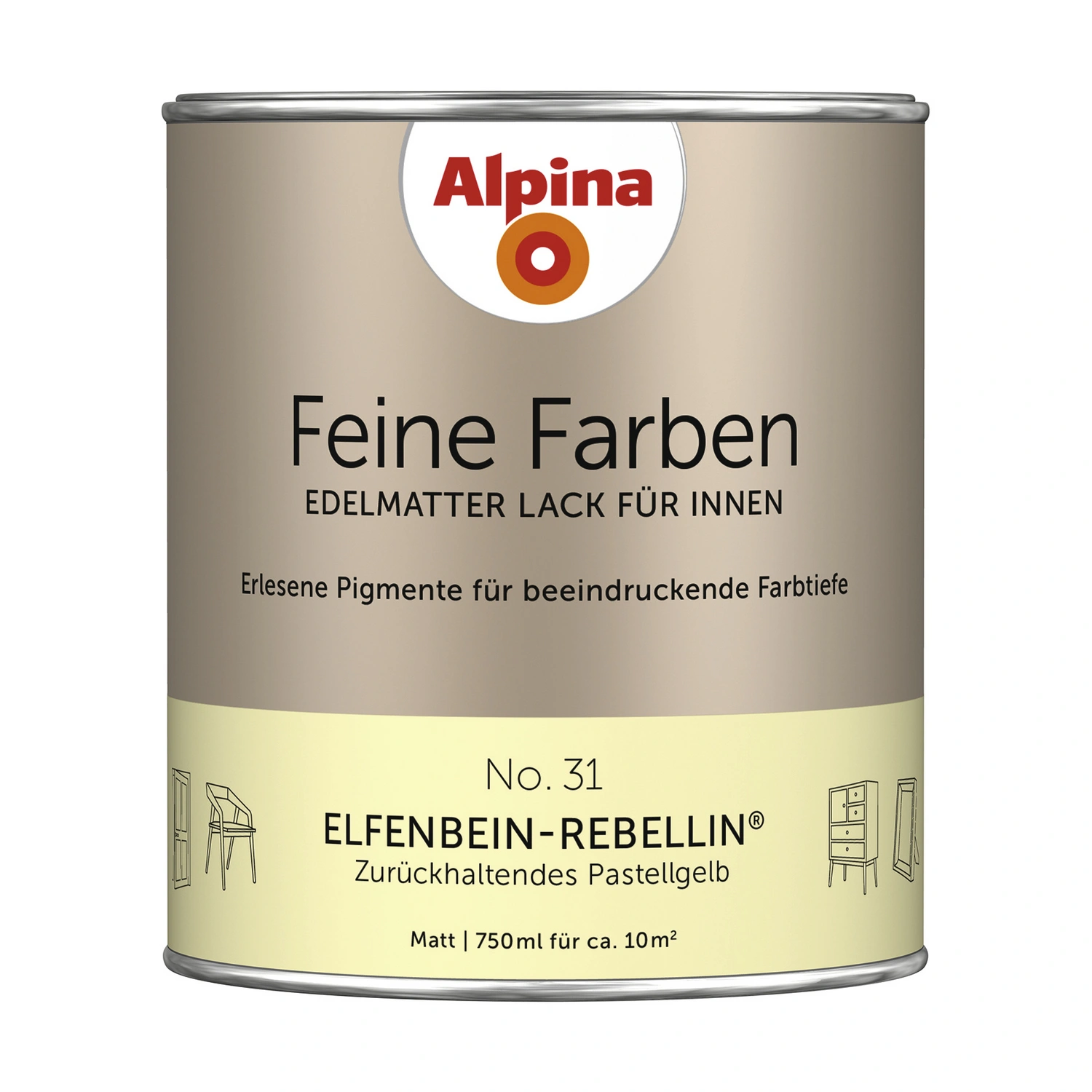 Buntlack »Feine Farben«, 0,75 l, pastellgelb