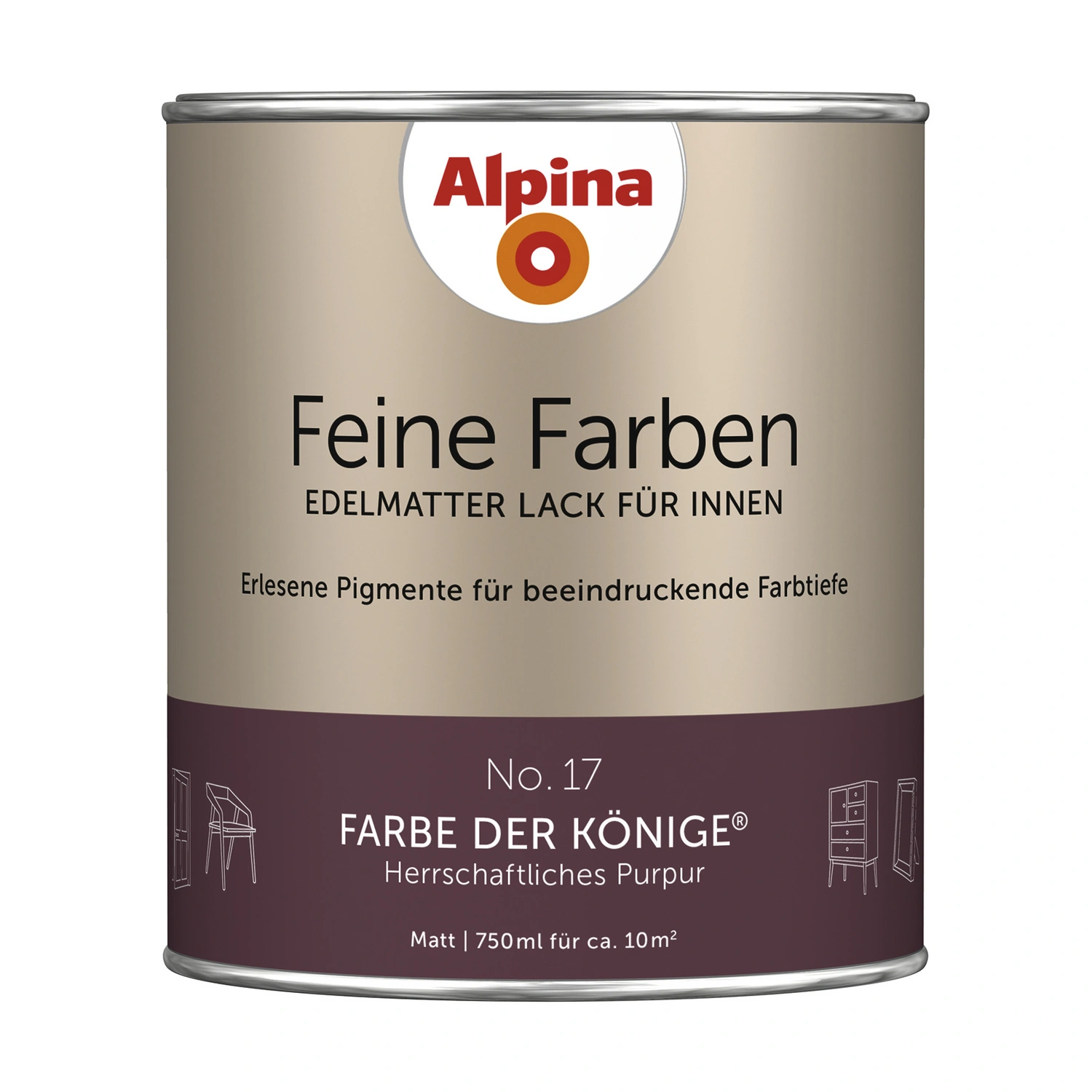 Buntlack »Feine Farben«, 0,75 l, purpur