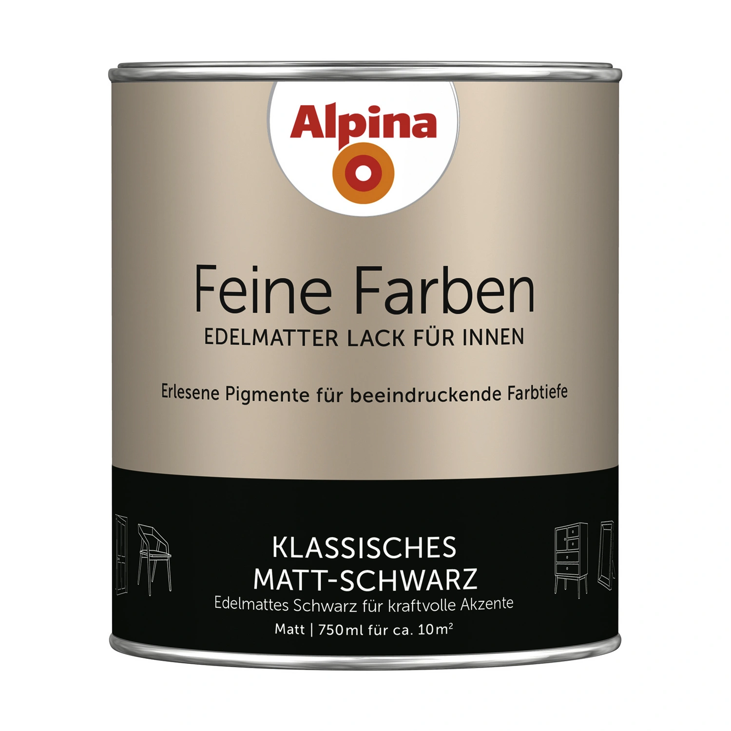 Buntlack »Feine Farben«, 0,75 l, schwarz