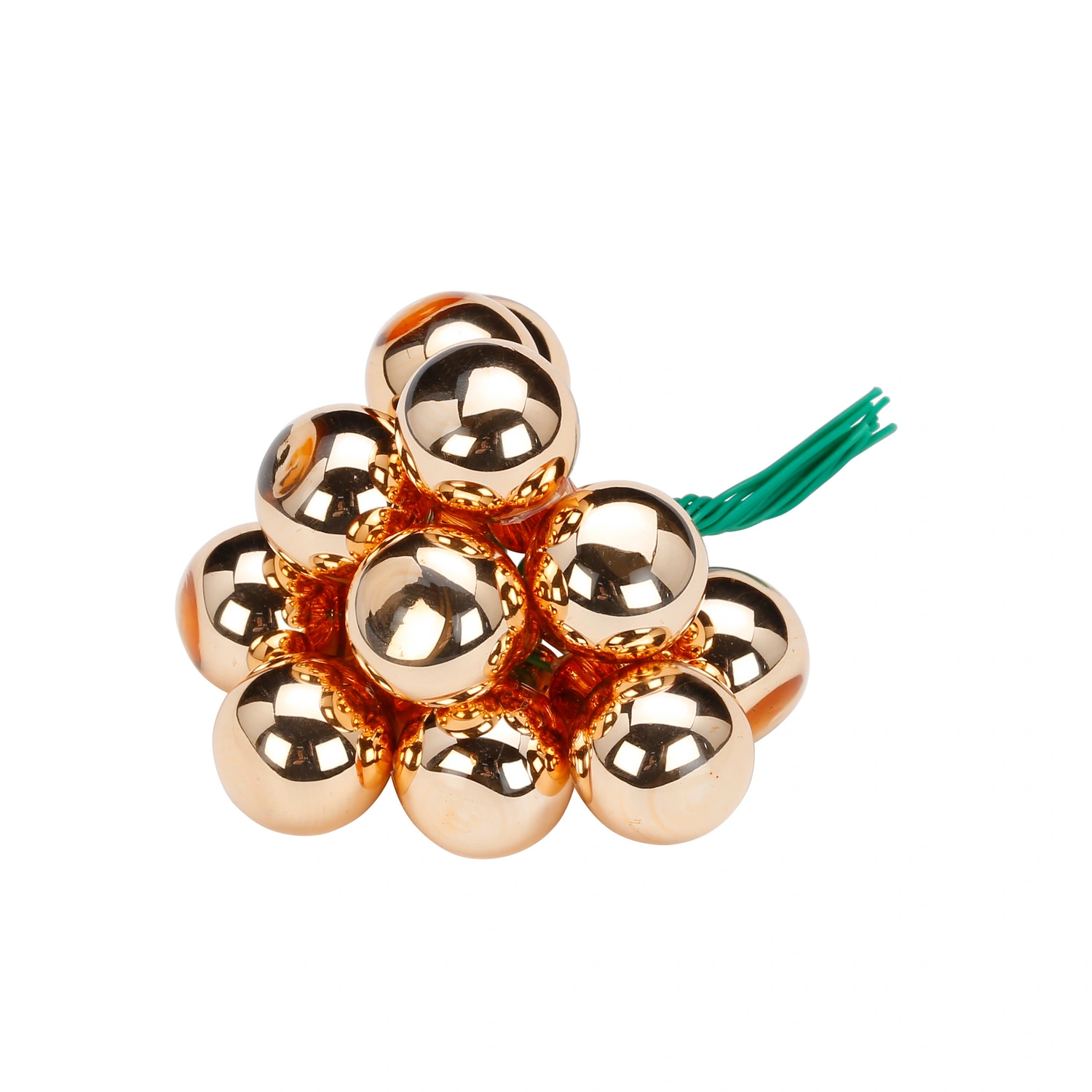 Christbaumschmuck, Ø: 2 cm, Uni, creme, 12 Stück