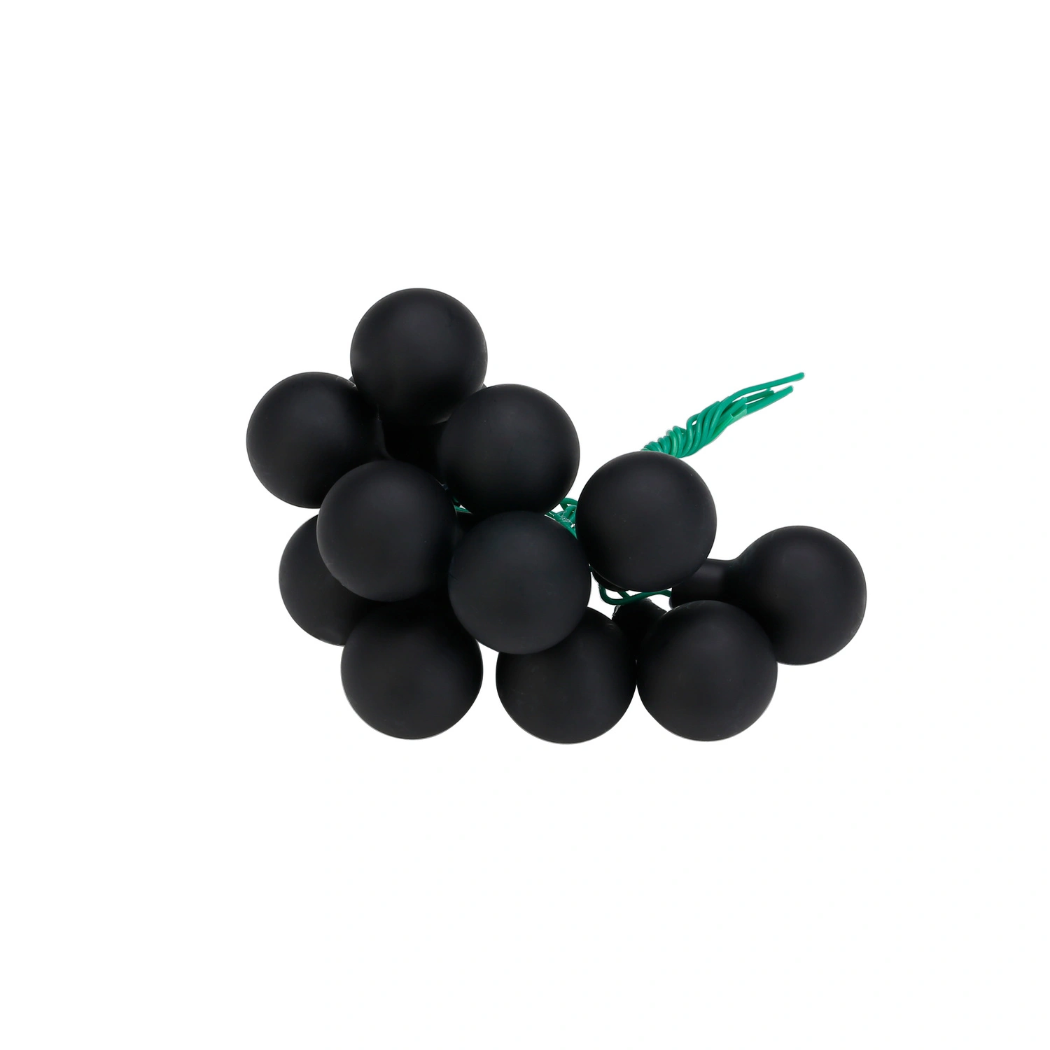 Christbaumschmuck, Ø: 2 cm, Uni, schwarz, 12 Stück