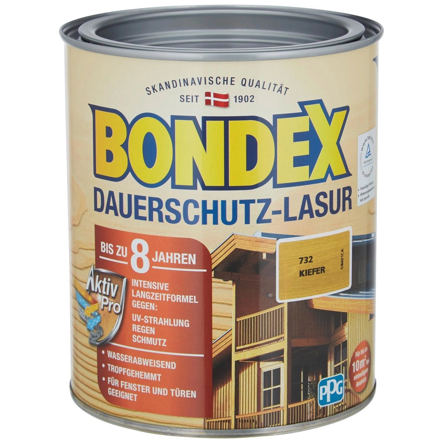 Dauerschutzlasur, kiefer, lasierend, 0.75l