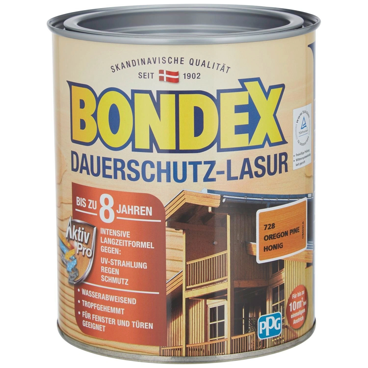Dauerschutzlasur, oregon_pine|honig, lasierend, 0.75l