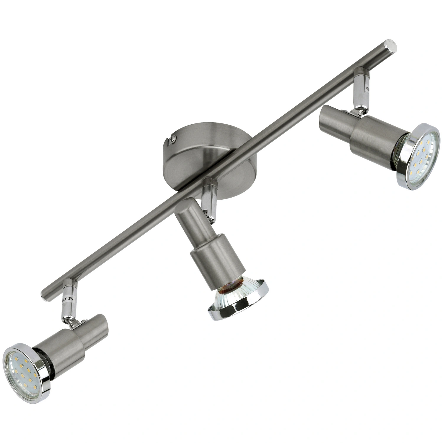 Deckenspot »Cool«, Länge: 47,5 cm, Höhe: 12 cm, nickelfarben matt