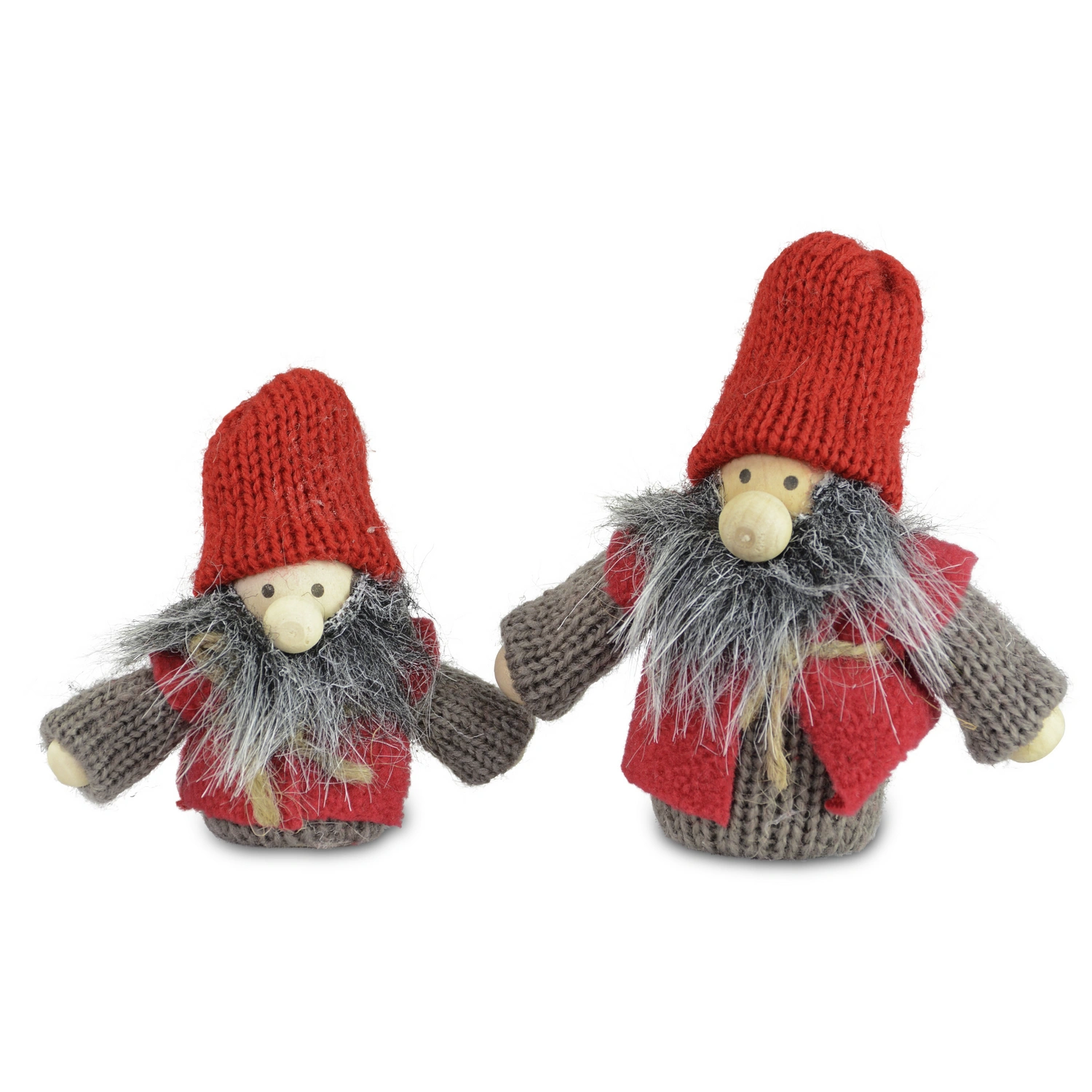 Deko-Anhänger, rot/grau, Stoff