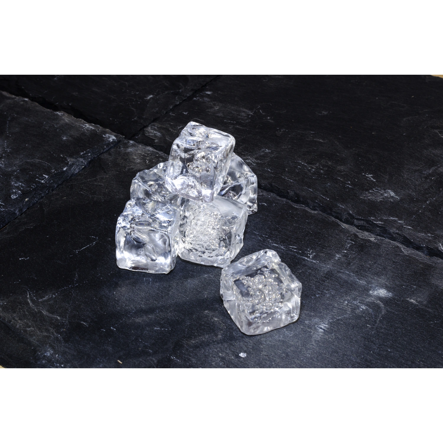 Deko-Eiswürfel, Breite: 3,2 cm, Acryl, 6 Stück