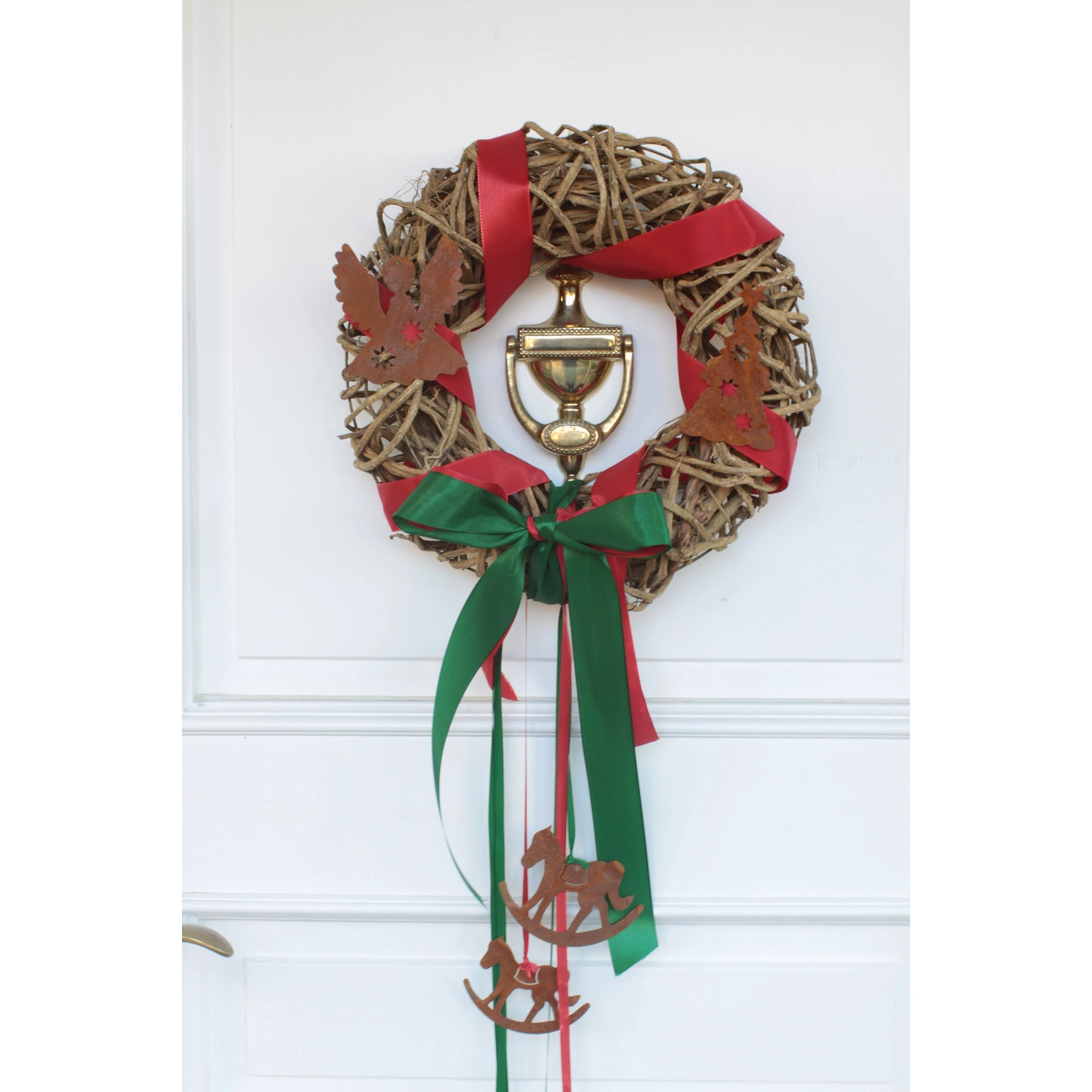Deko-Kranz, 30 cm, Rattan, natur