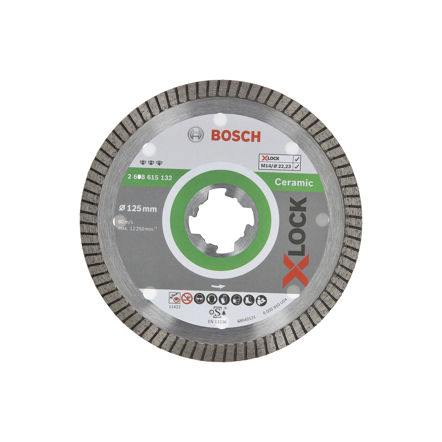 Diamanttrennscheibe, Best for Ceramic, Extra Clean Turbo 125 x 22,23 x 1,4 x 7