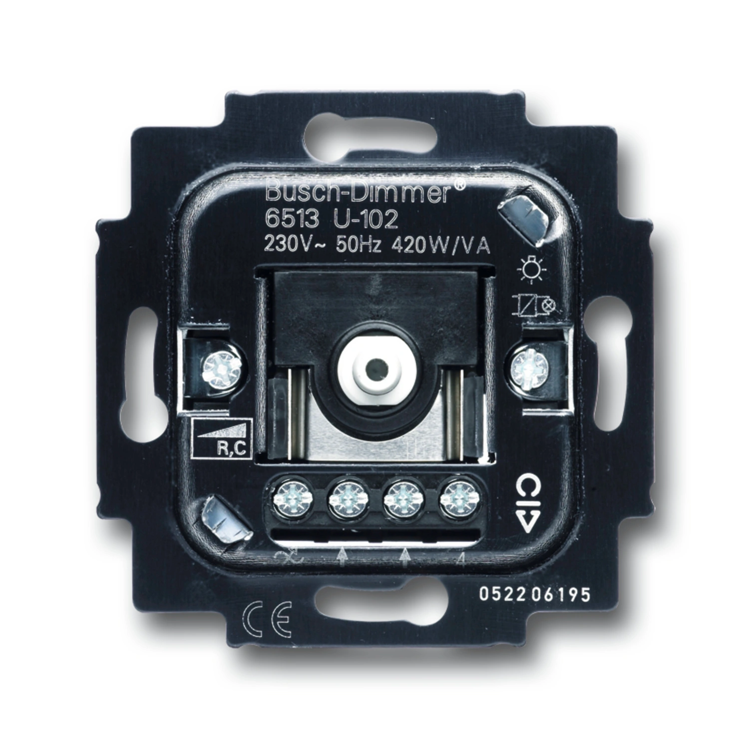 Dimmer, Metall, Schwarz, 420 W, 230 V
