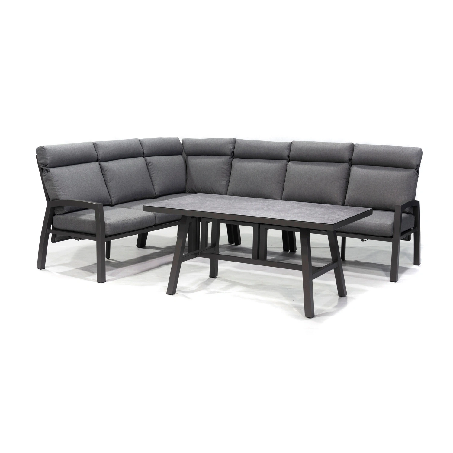 Dining-Lounge »Tolosa«, 6 Sitzplätze, Aluminium/Polyester/Glaskeramik, inkl. Auflagen