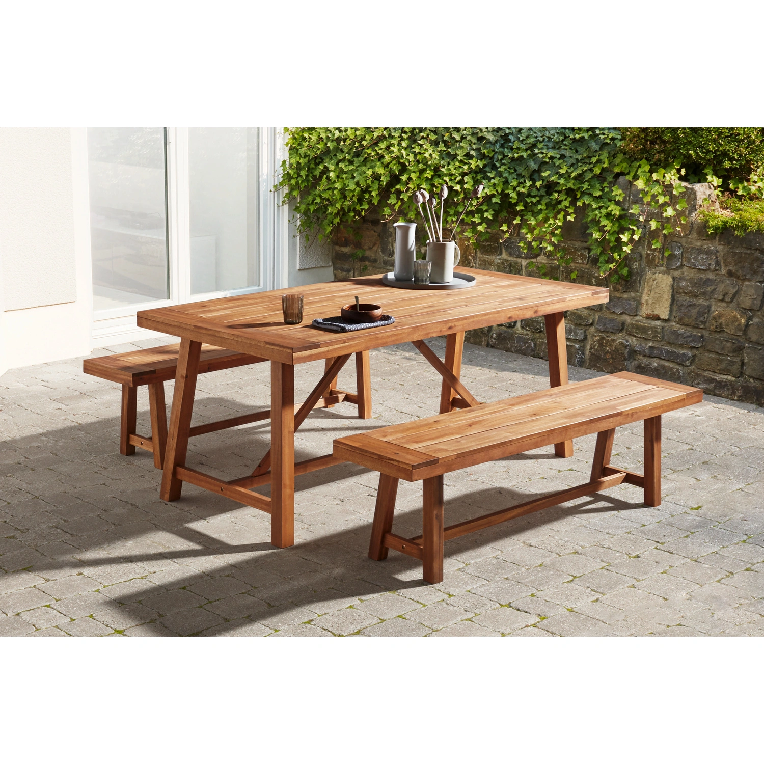 Diningset »Lozano«, 4 Sitzplätze, Holz