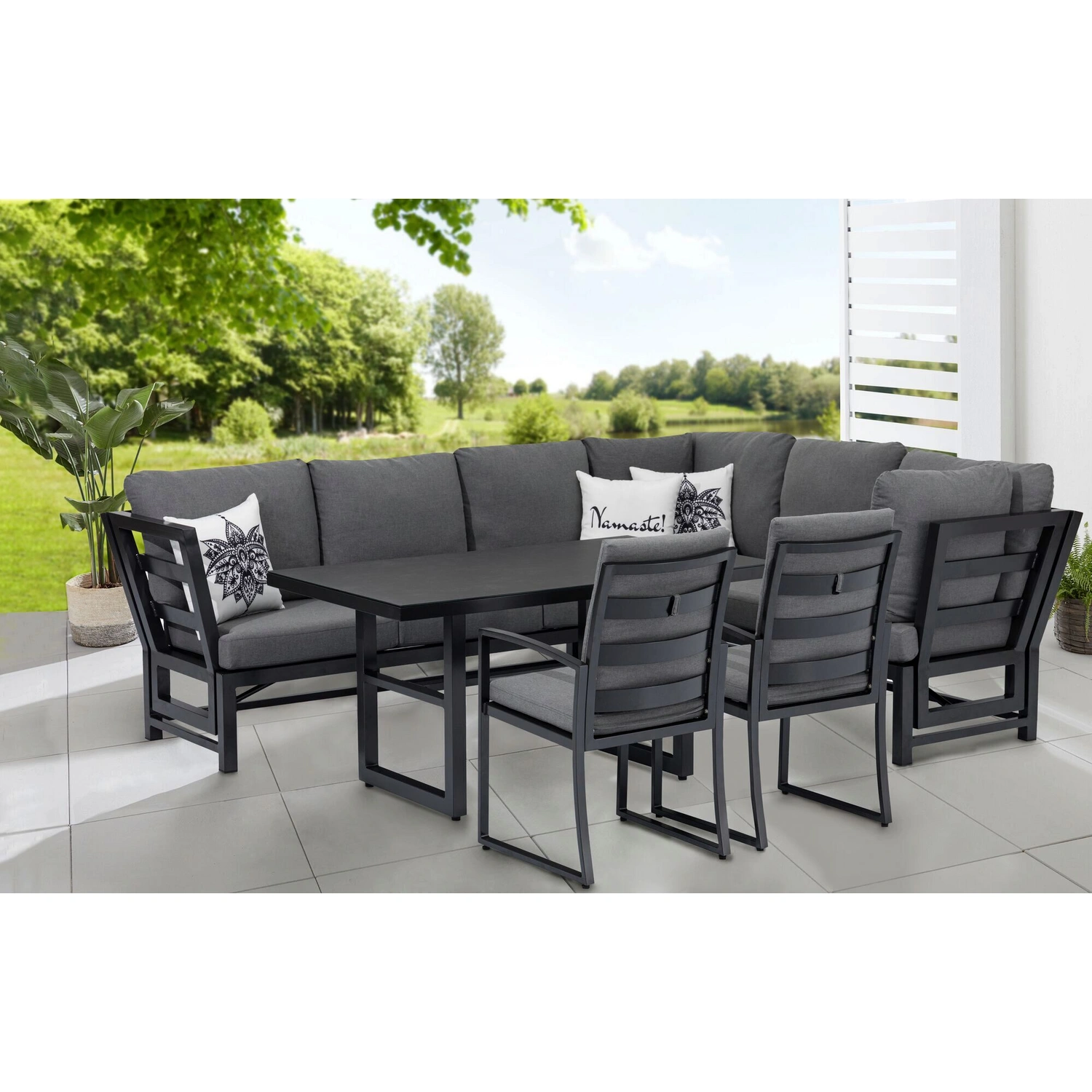 Eckloungeset »Carpio«, 6 Sitzplätze, Aluminium, anthrazit