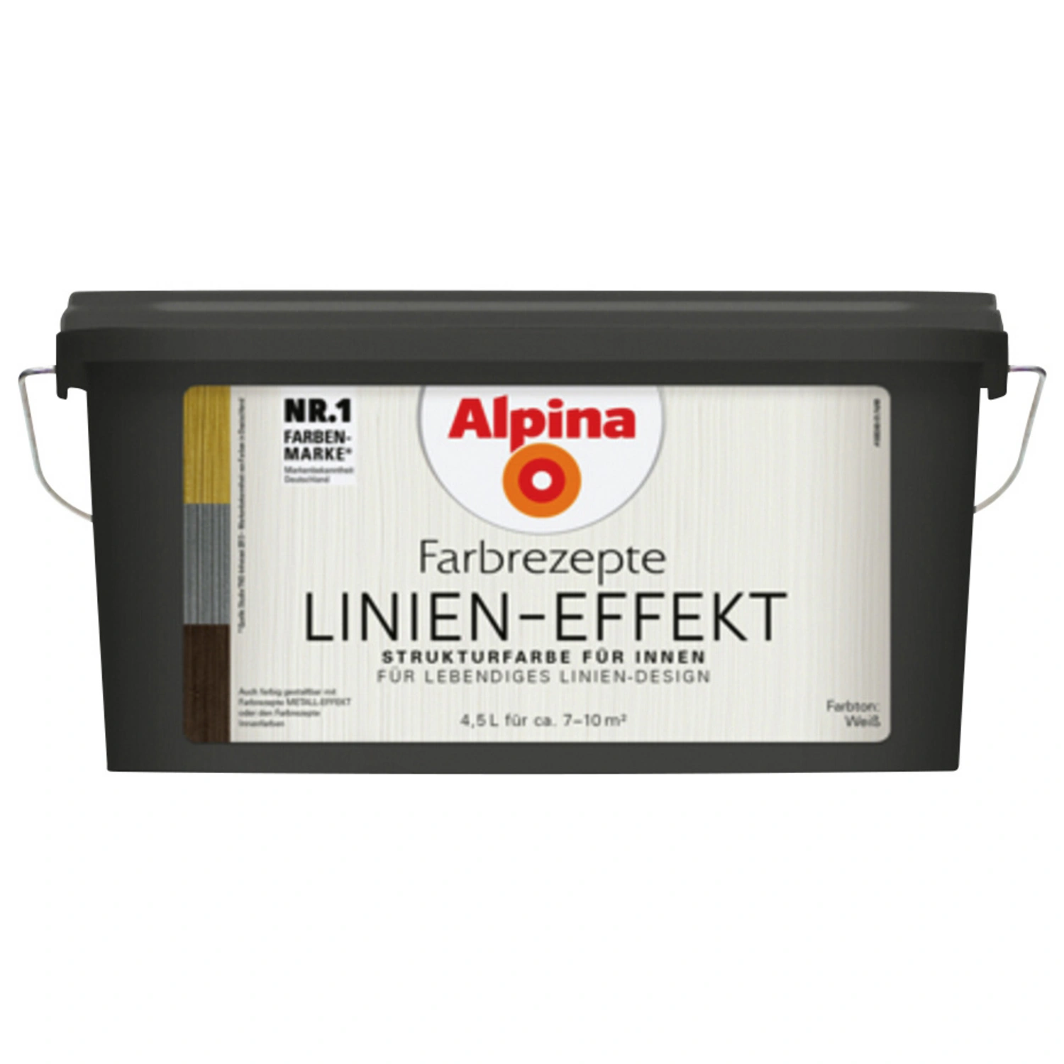 Effektfarbe »Farbrezepte«, mit Linien-Effekt, weiß, 4,5 l