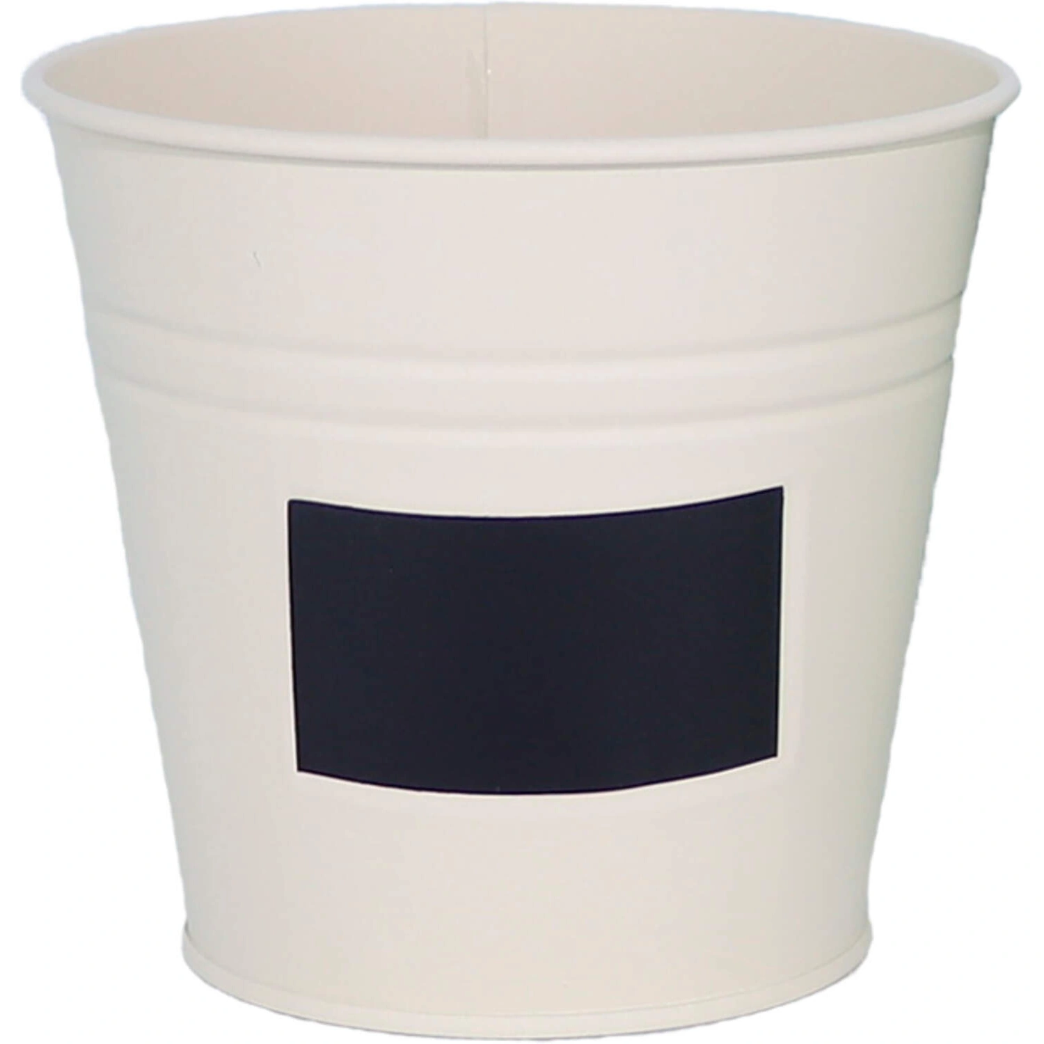 Eimer, Ø: 14 cm, Höhe: 12,4 cm, Zinkblech, beige