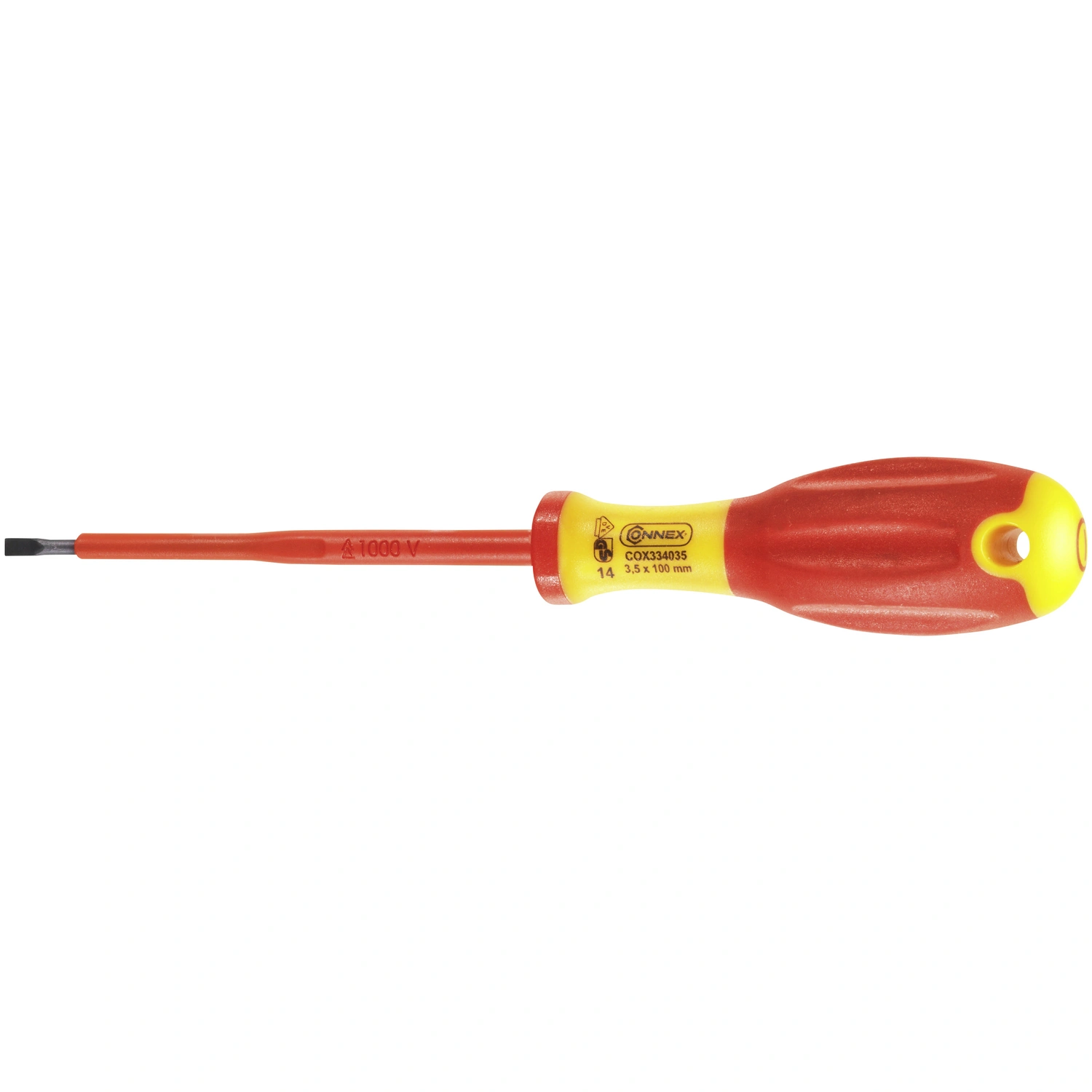 Elektrikerschraubendreher, Klingenlänge: 100 mm, Metall, Schlitz