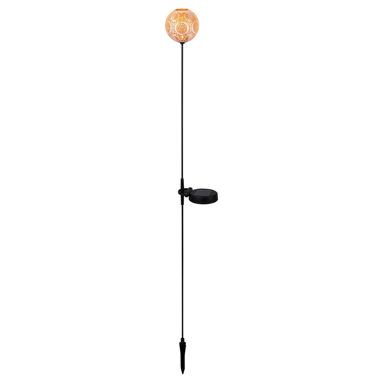 Erdspießleuchte »Bernike«, Ø: 8 cm, weiß/kupfergoldfarben
