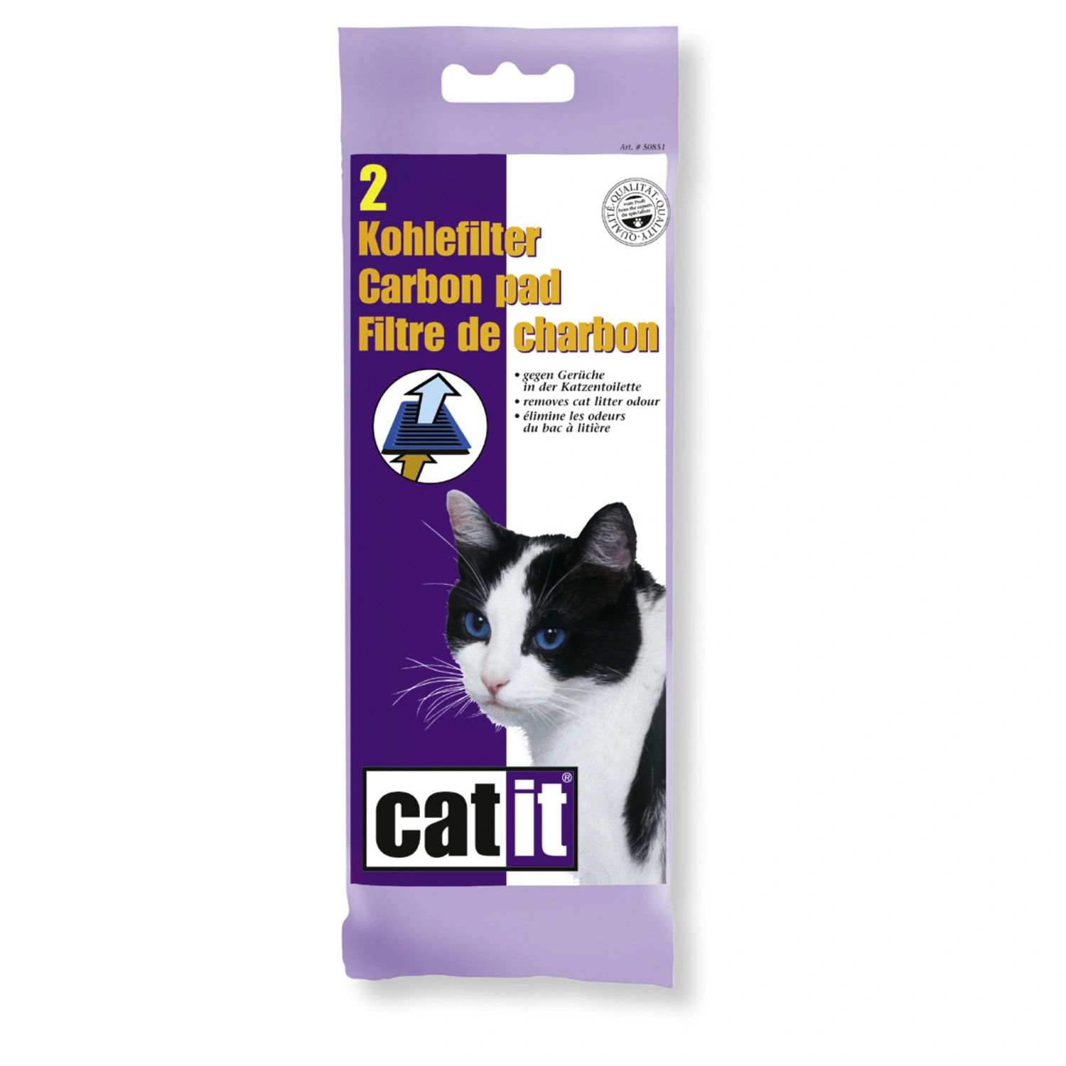 Ersatz-Kohlefilter, für Katzen, Polyester, weiß