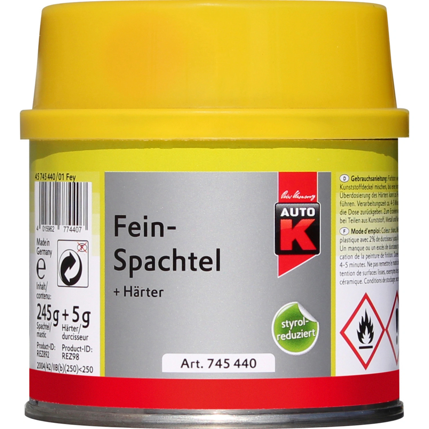 Feinspachtel, Dose, beige