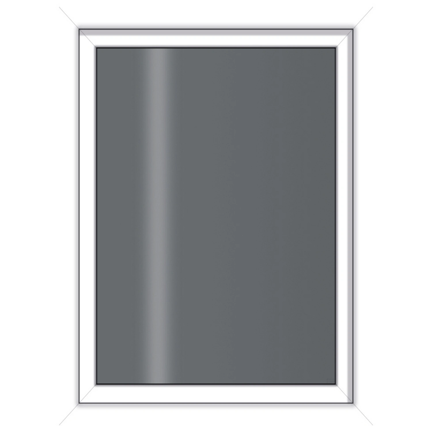 Fenster, BxH: 80 x 60 cm, Kunststoff, weiß