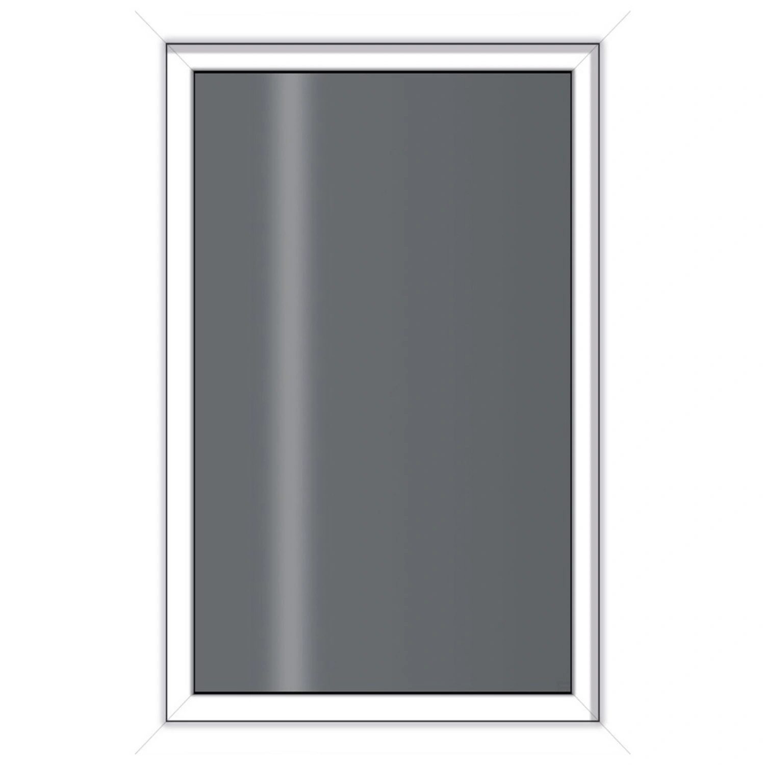 Fenster, BxH: 90 x 60 cm, Kunststoff, weiß