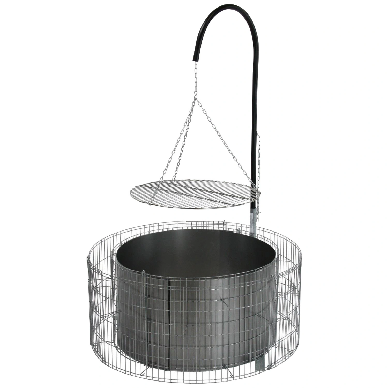 Feuerstelle, Ø 92 cm, Höhe: 40 cm, silberfarben