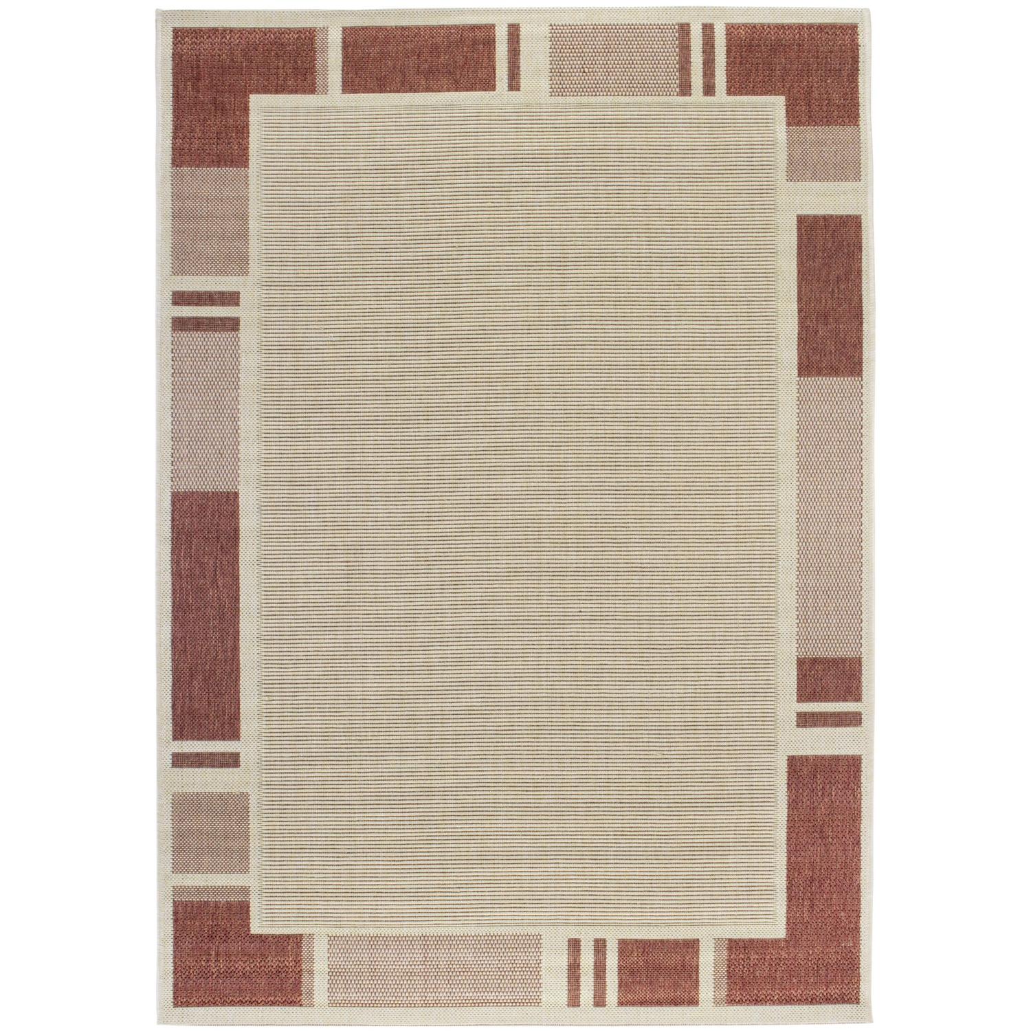 Flachgewebe-Teppich »Louisiana«, BxL: 160 x 230 cm, beige/terrakottafarben