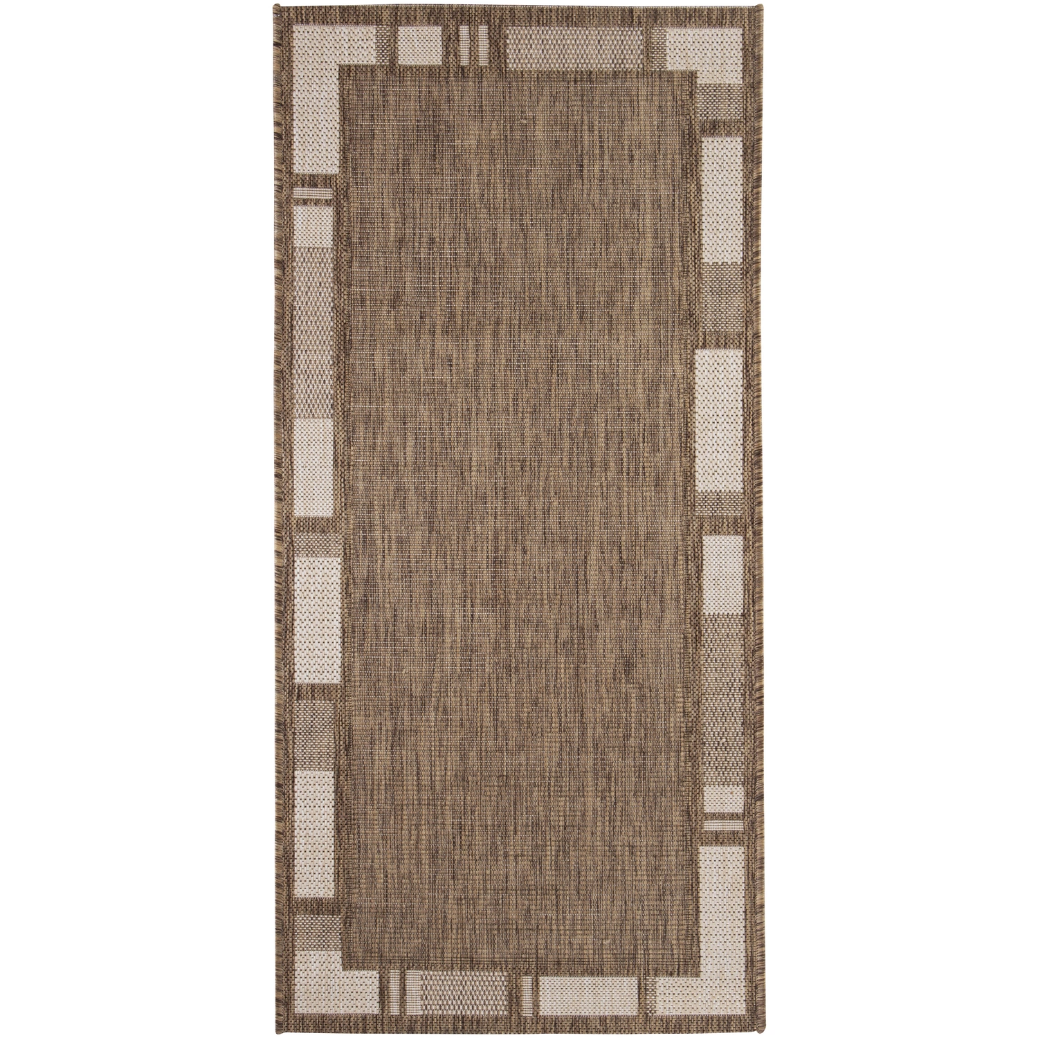 Flachgewebe-Teppich »Louisiana«, BxL: 67 x 140 cm, braunbeige