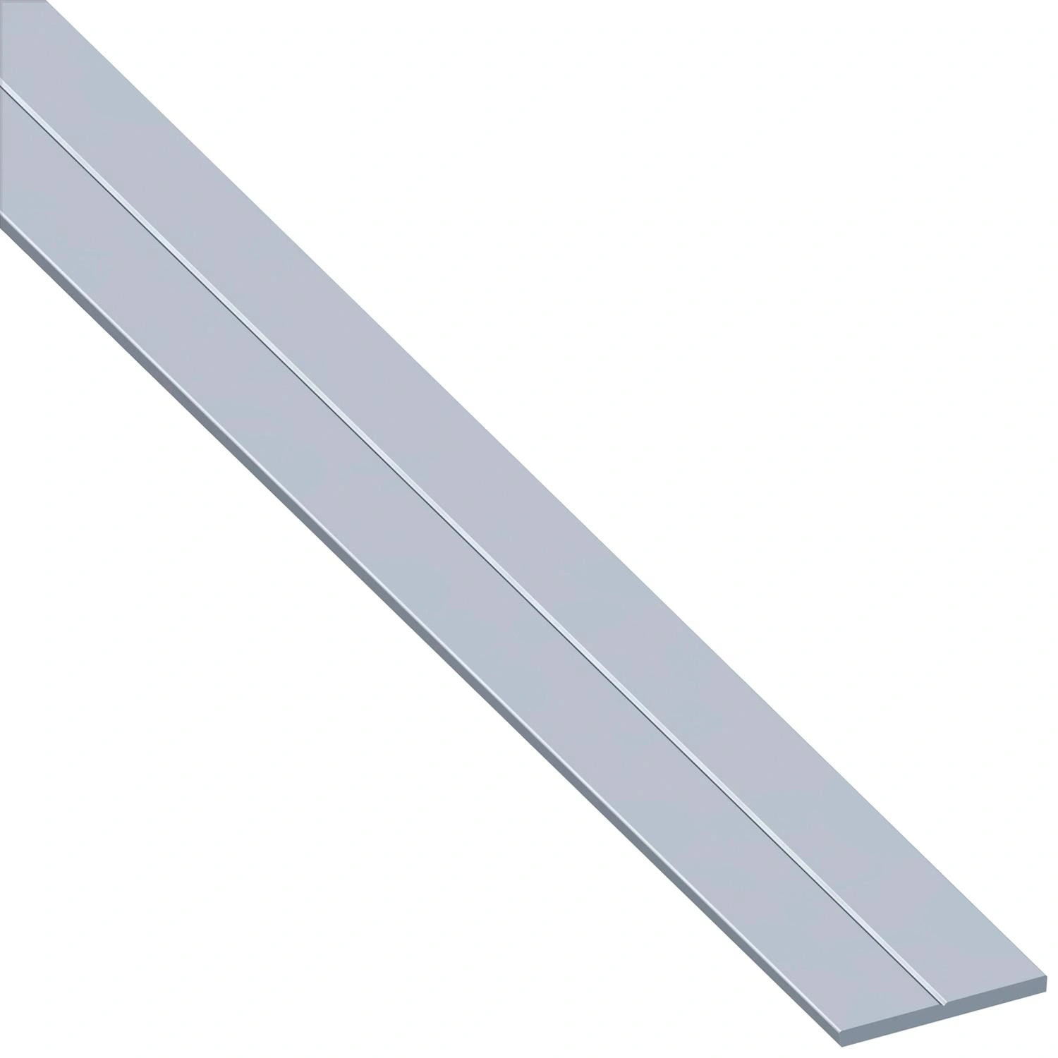 Flachstange, BxL: 7,5 x 1000 mm, silberfarben
