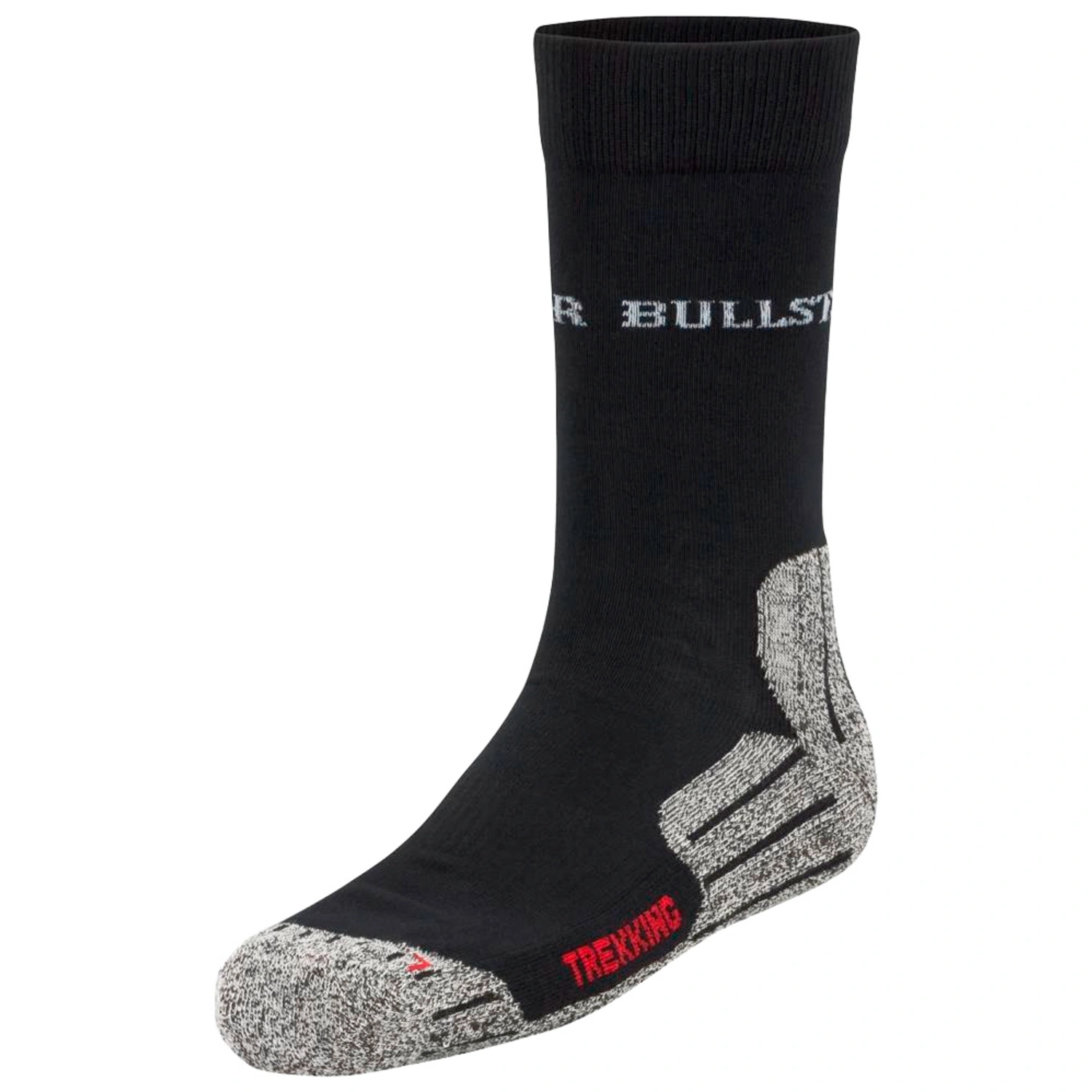 Funktionssocke, grau/schwarz, Elastan/Baumwolle/polyester