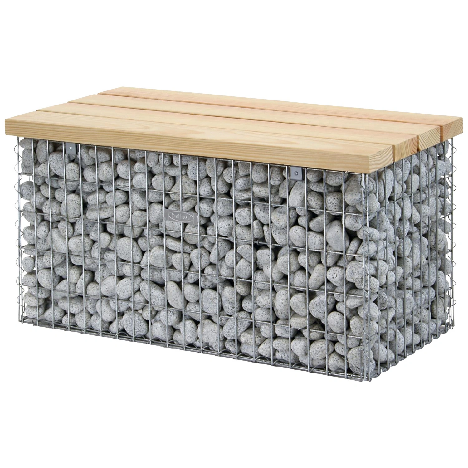 Gabionenbank »Profi«, BxHxL: 55 x 54 x 105 cm, Stahl/Douglasienholz