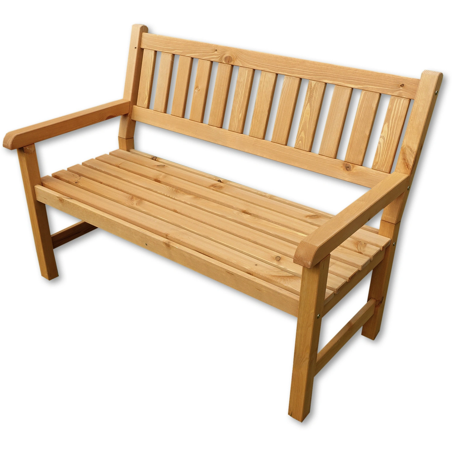 Gartenbank, Holz/Metall, 2-Sitzer, BxHxT: 125 x 87,5 x 69,5 cm