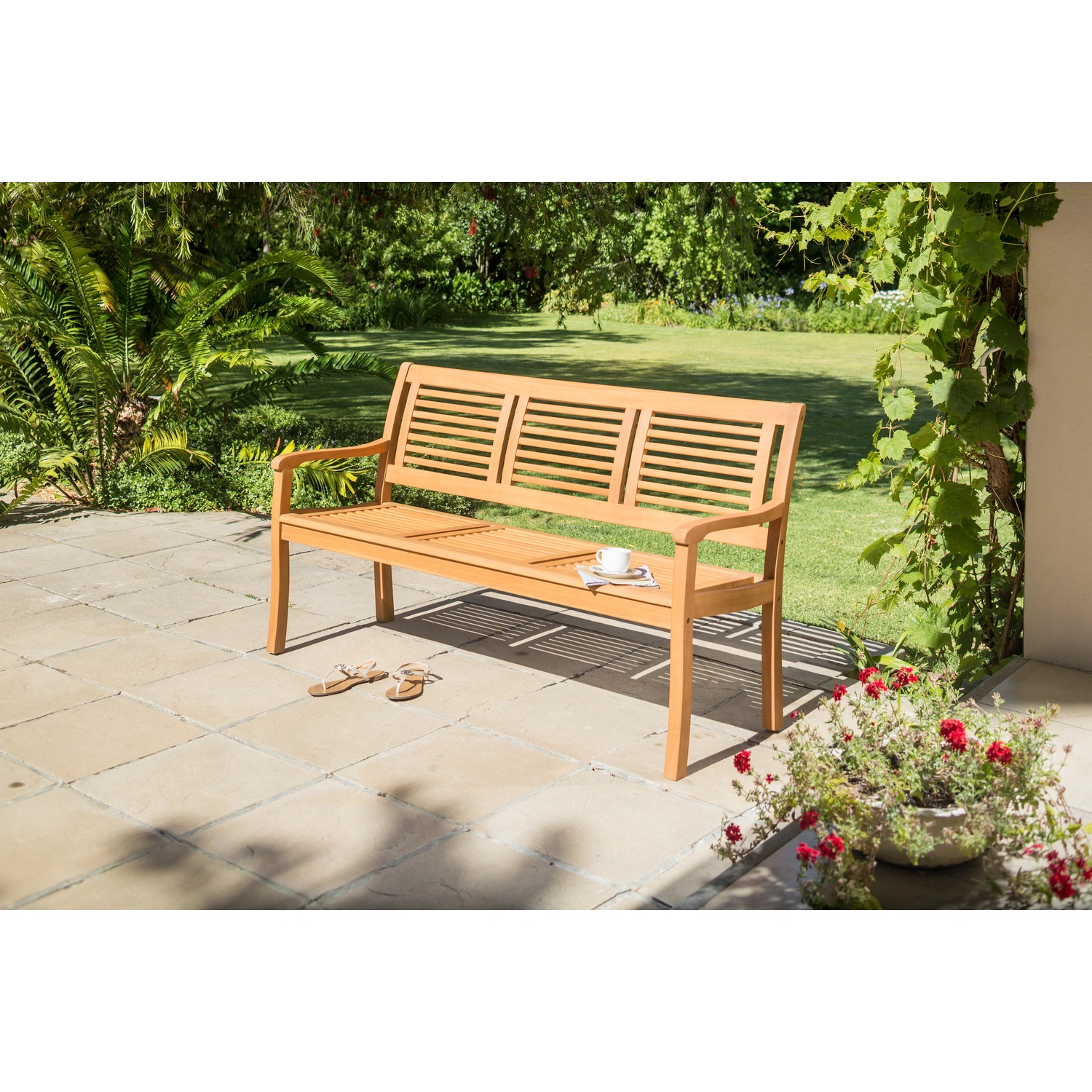 Gartenbank »Paolo«, Holz, 3-Sitzer, BxHxT: 158 x 89,5 x 61,5 cm