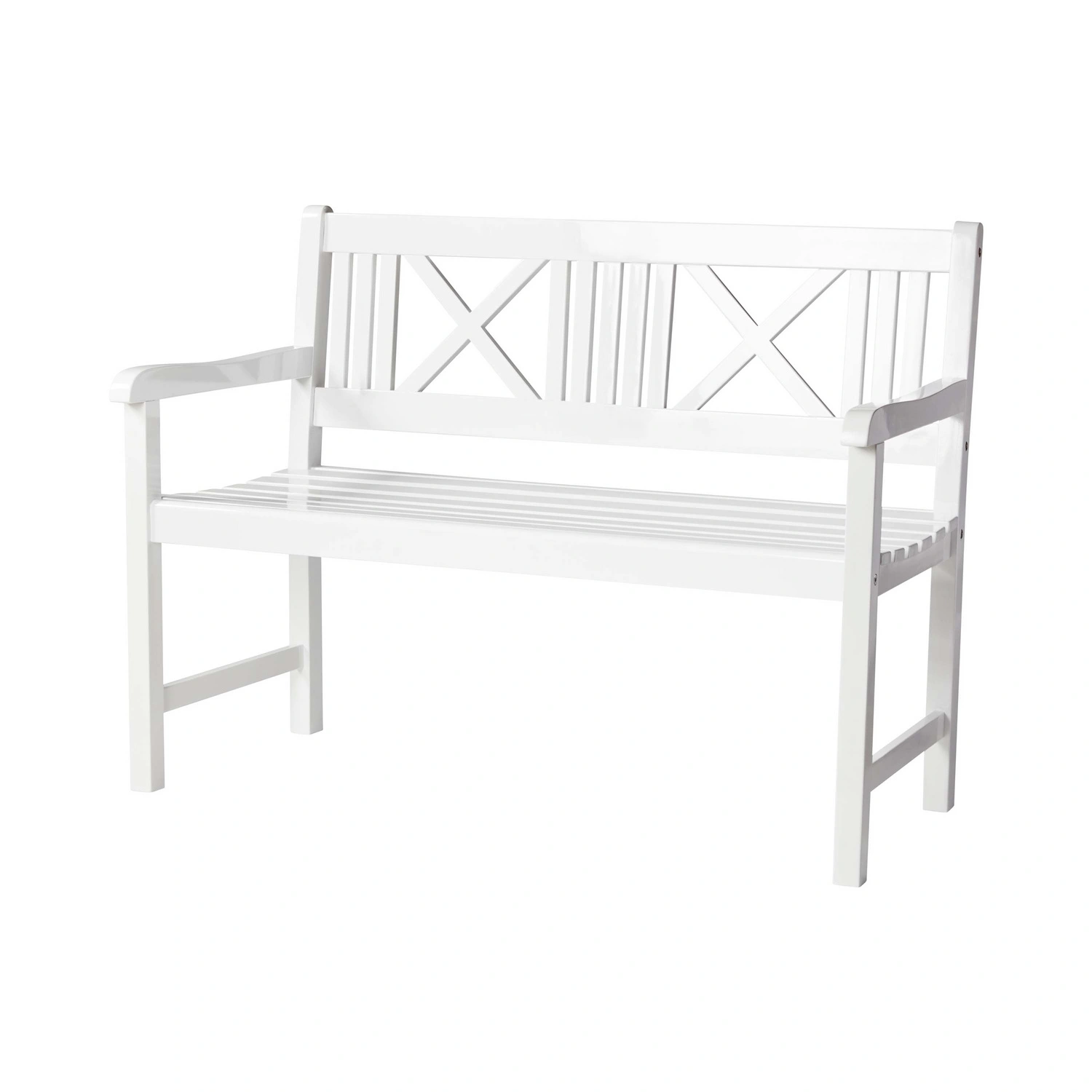 Gartenbank »Rosenborg«, BxTxH: 120 x 59 x 90 cm, weiss, Mahagoniholz