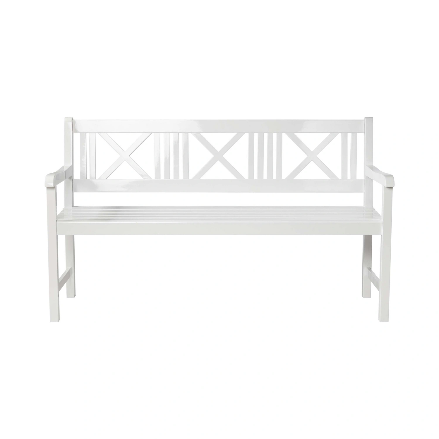 Gartenbank »Rosenborg«, BxTxH: 150 x 59 x 90 cm, weiss, Mahagoniholz