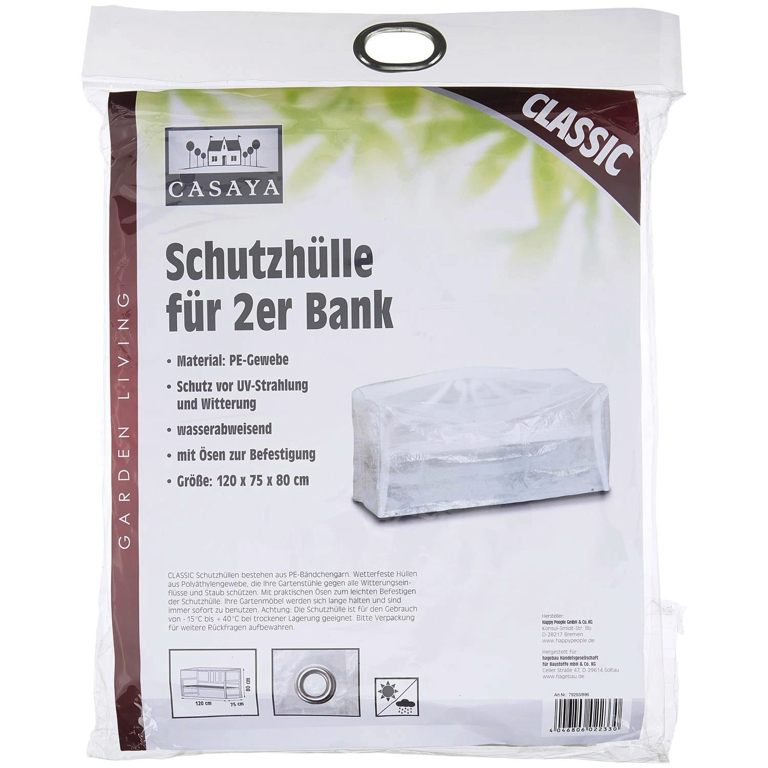 Gartenmöbel-Schutzhülle »Classic«, BxHxT: 120 x 80 x 75 cm, Kunststoff