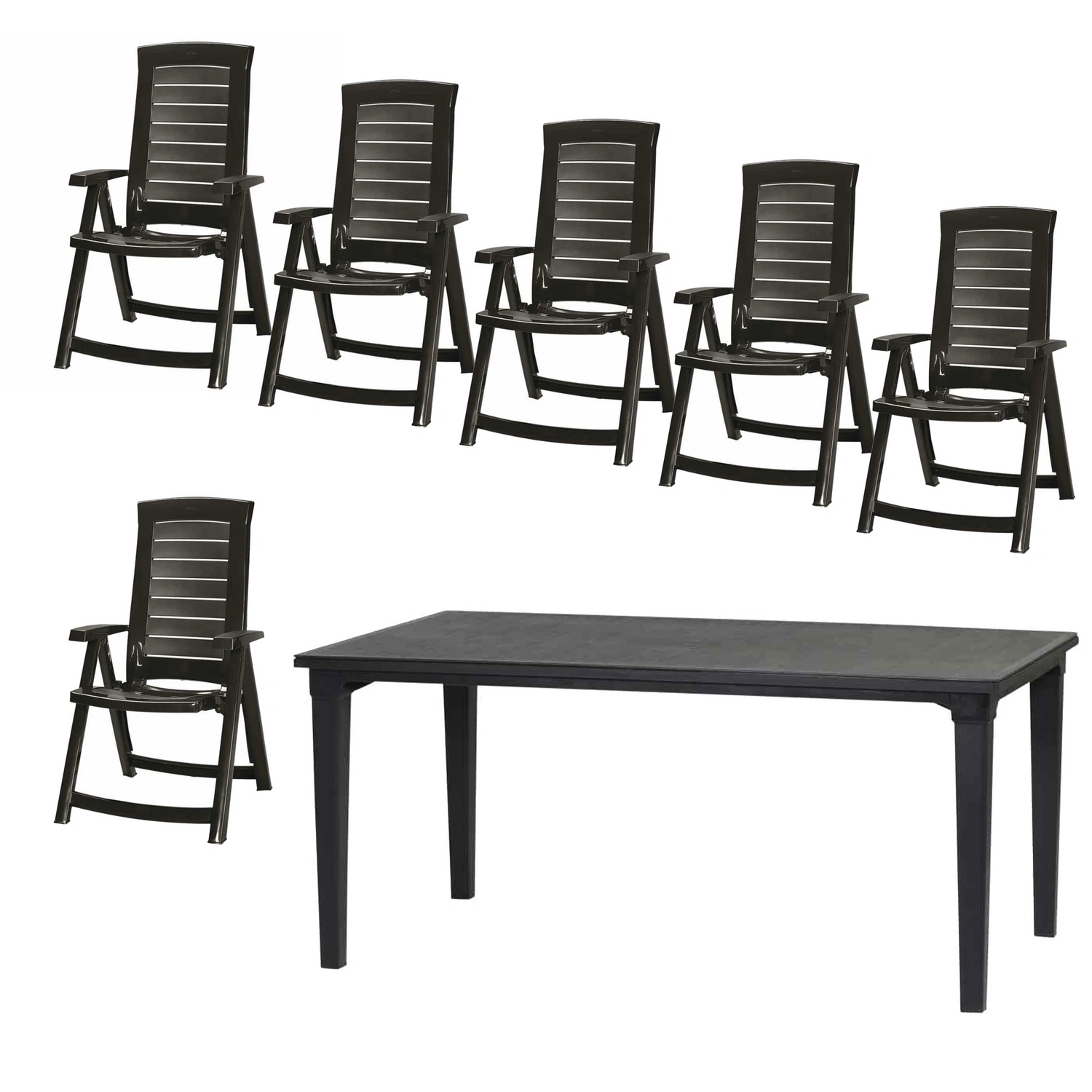 Gartenmöbelset »Aruba«, 7er-Set, Kunststoff