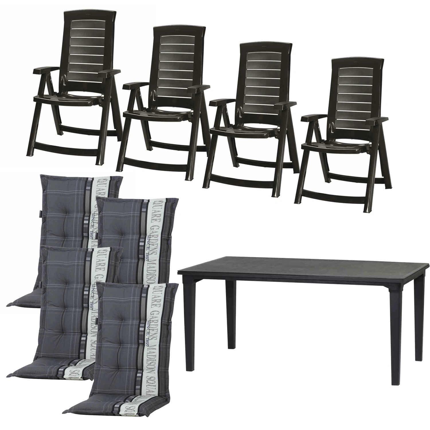 Gartenmöbelset »Aruba«, 9er-Set, Kunststoff